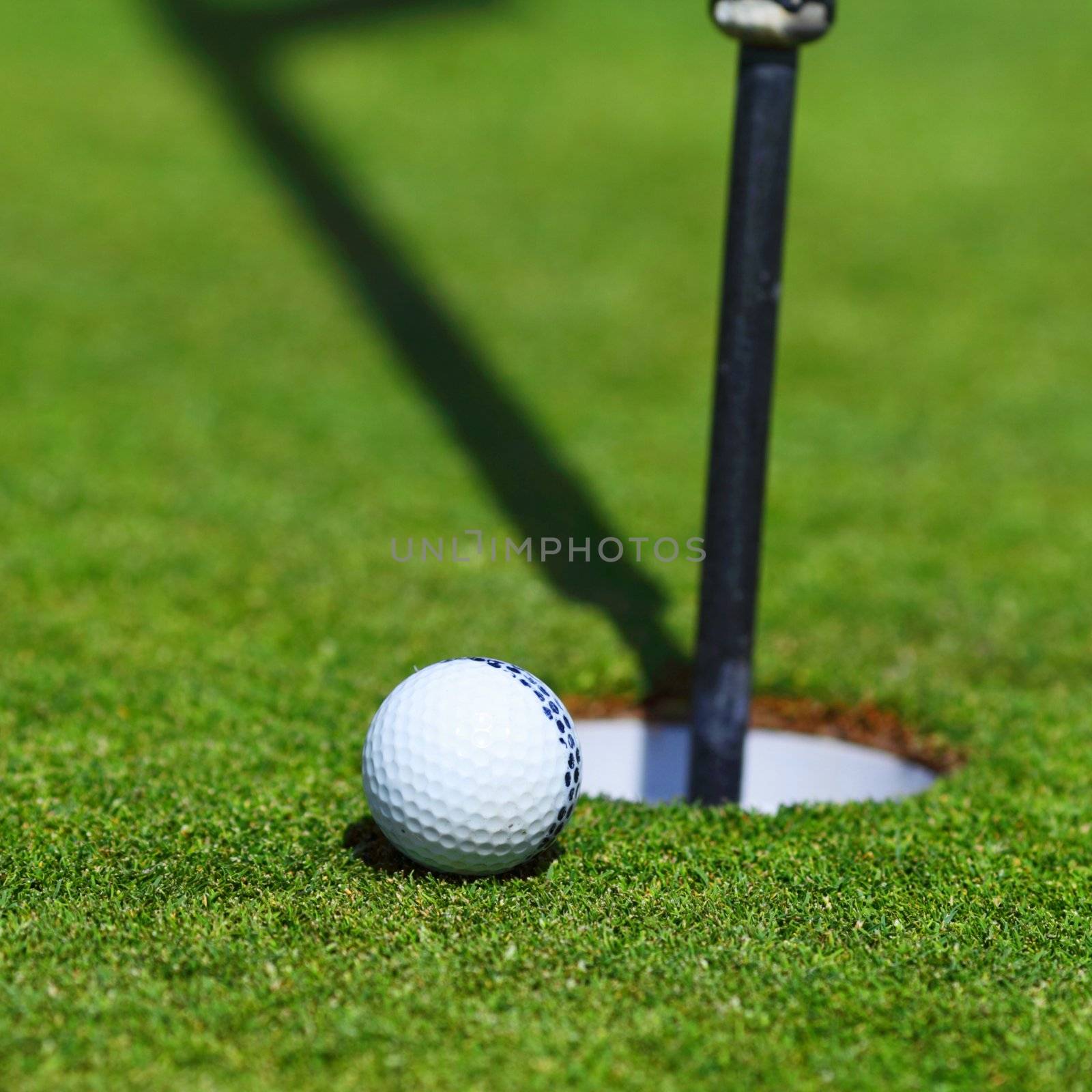 golf ball on lip of cup