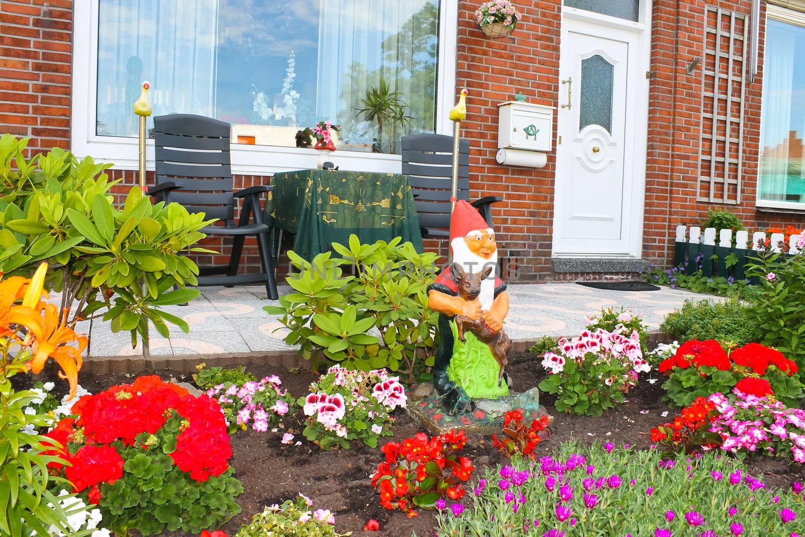 Small garden in front of the Dutch house. Netherlands by NickNick