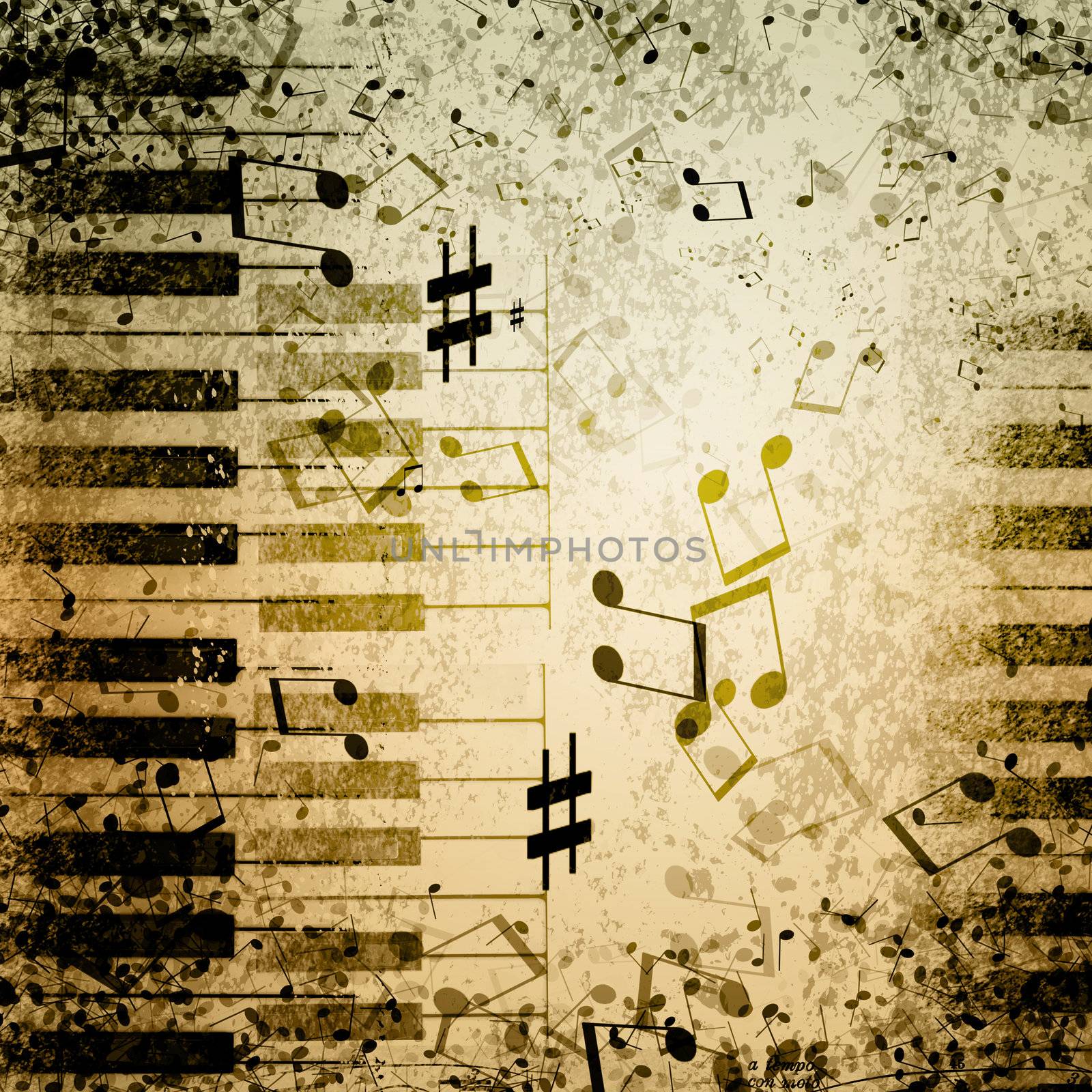 Music notes background by sergey_nivens