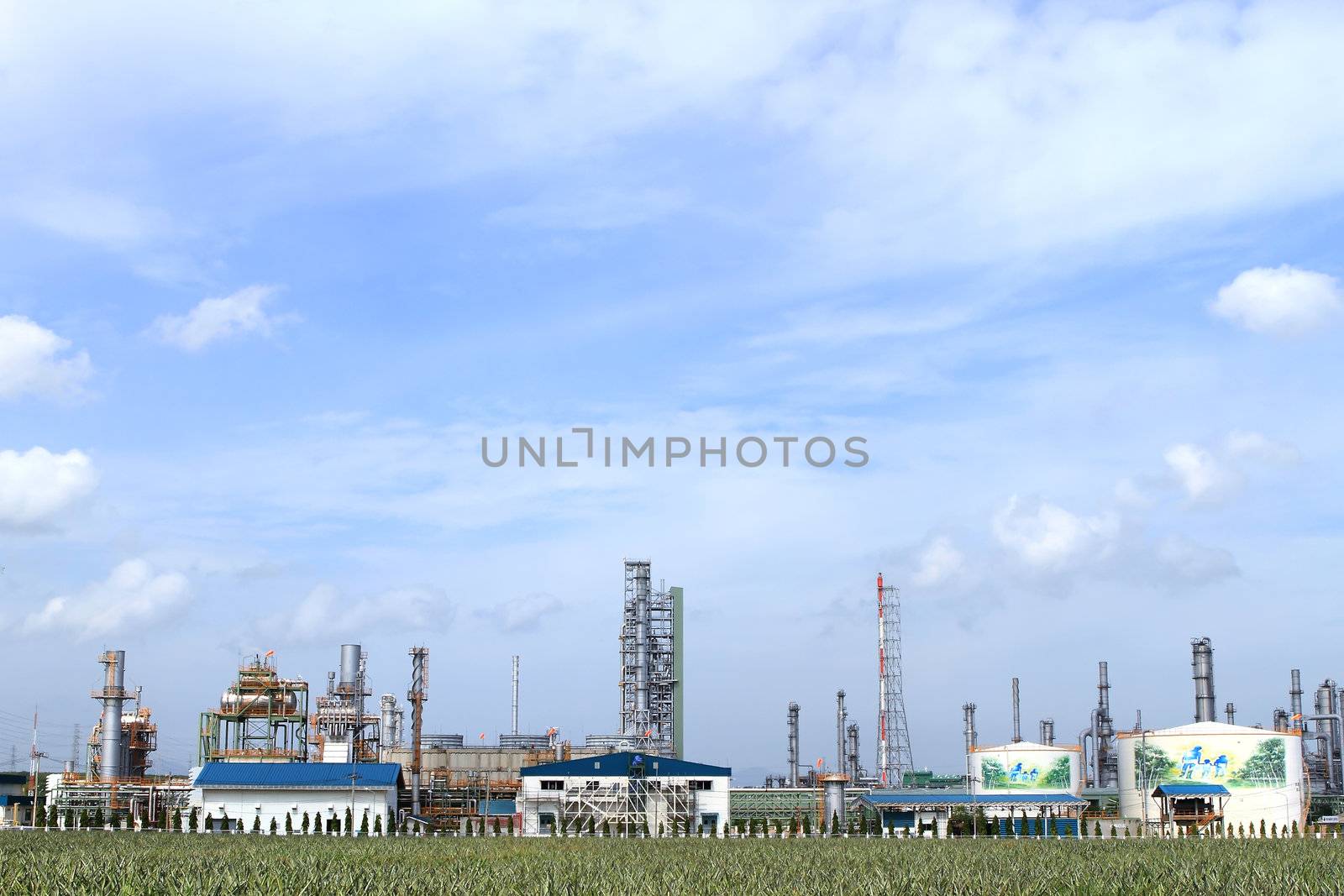 Oil refinery  (Map Ta Phut Industrial Estate Rayong Thailand) by rufous