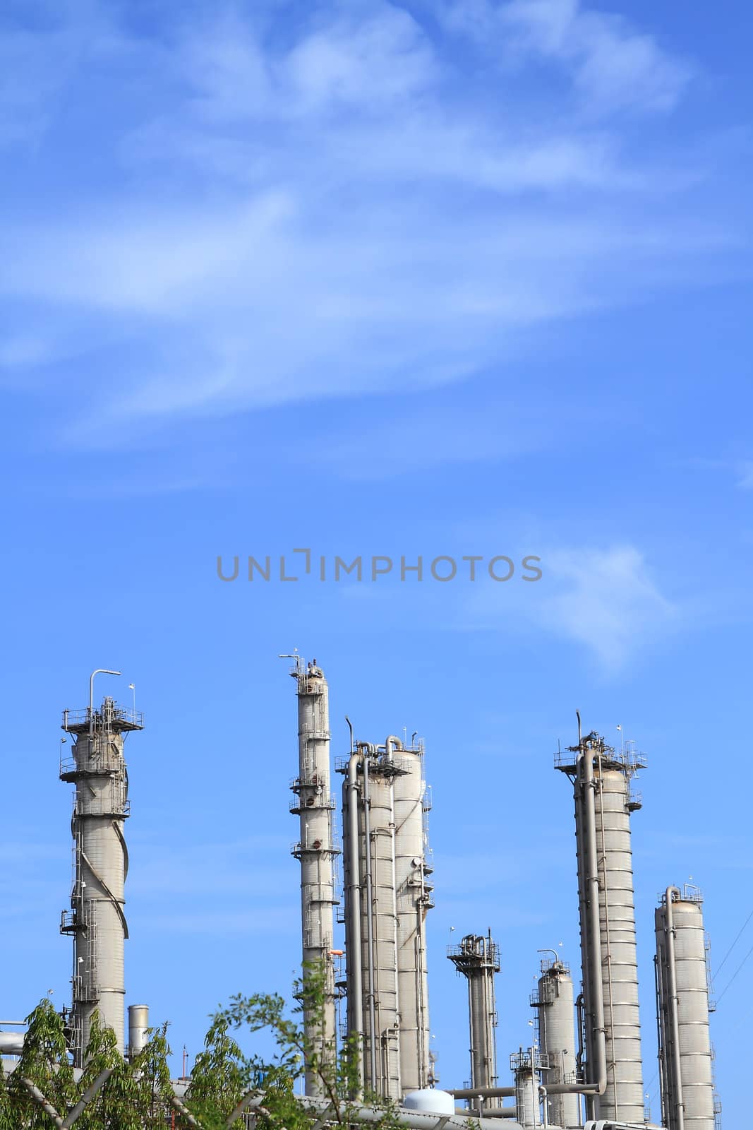 Oil refinery  (Map Ta Phut Industrial Estate Rayong Thailand) by rufous