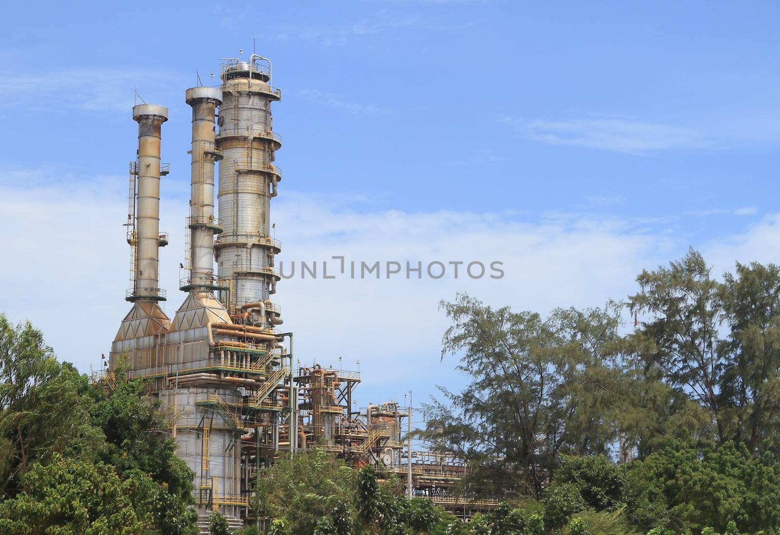 Oil refinery  (Map Ta Phut Industrial Estate Rayong Thailand) by rufous