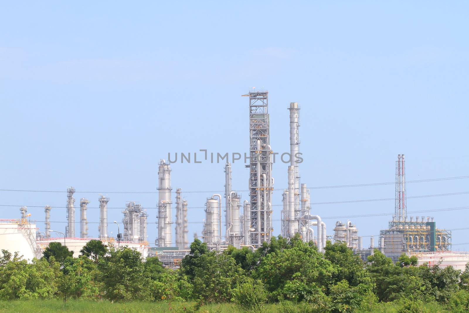 Oil refinery  (Map Ta Phut Industrial Estate Rayong Thailand) by rufous