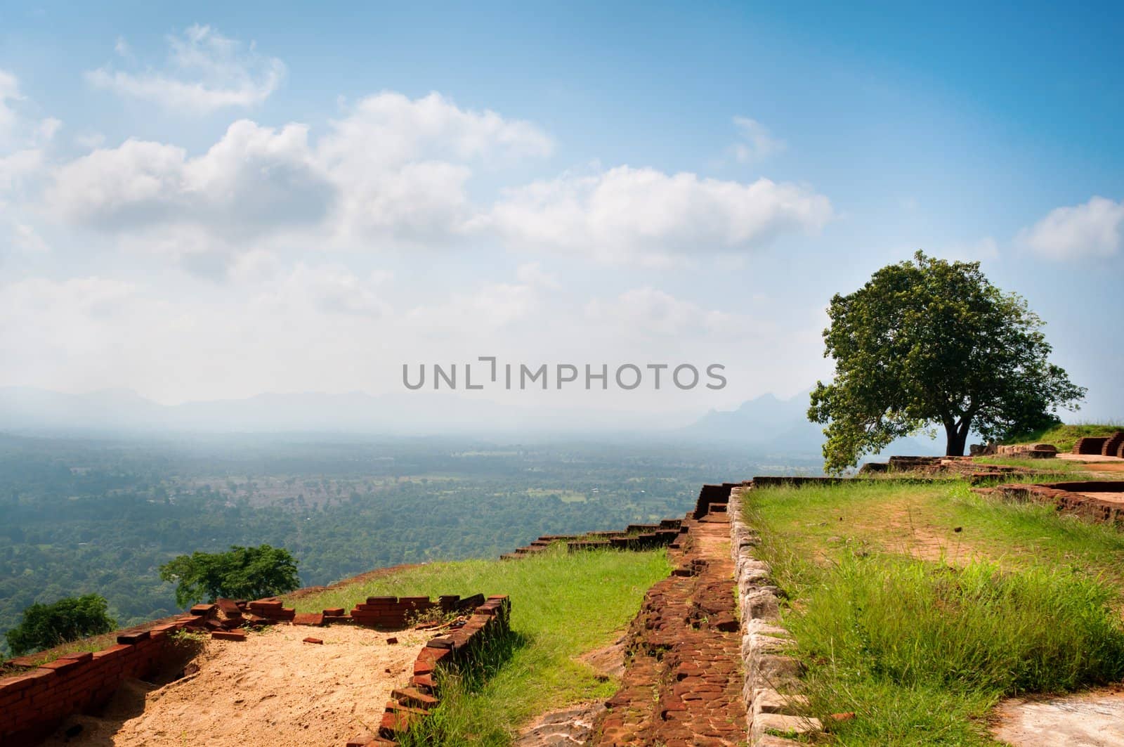 Part of the ruins of the palace and fortress of Sigiriya, Cultural Triangle, Sri Lanka