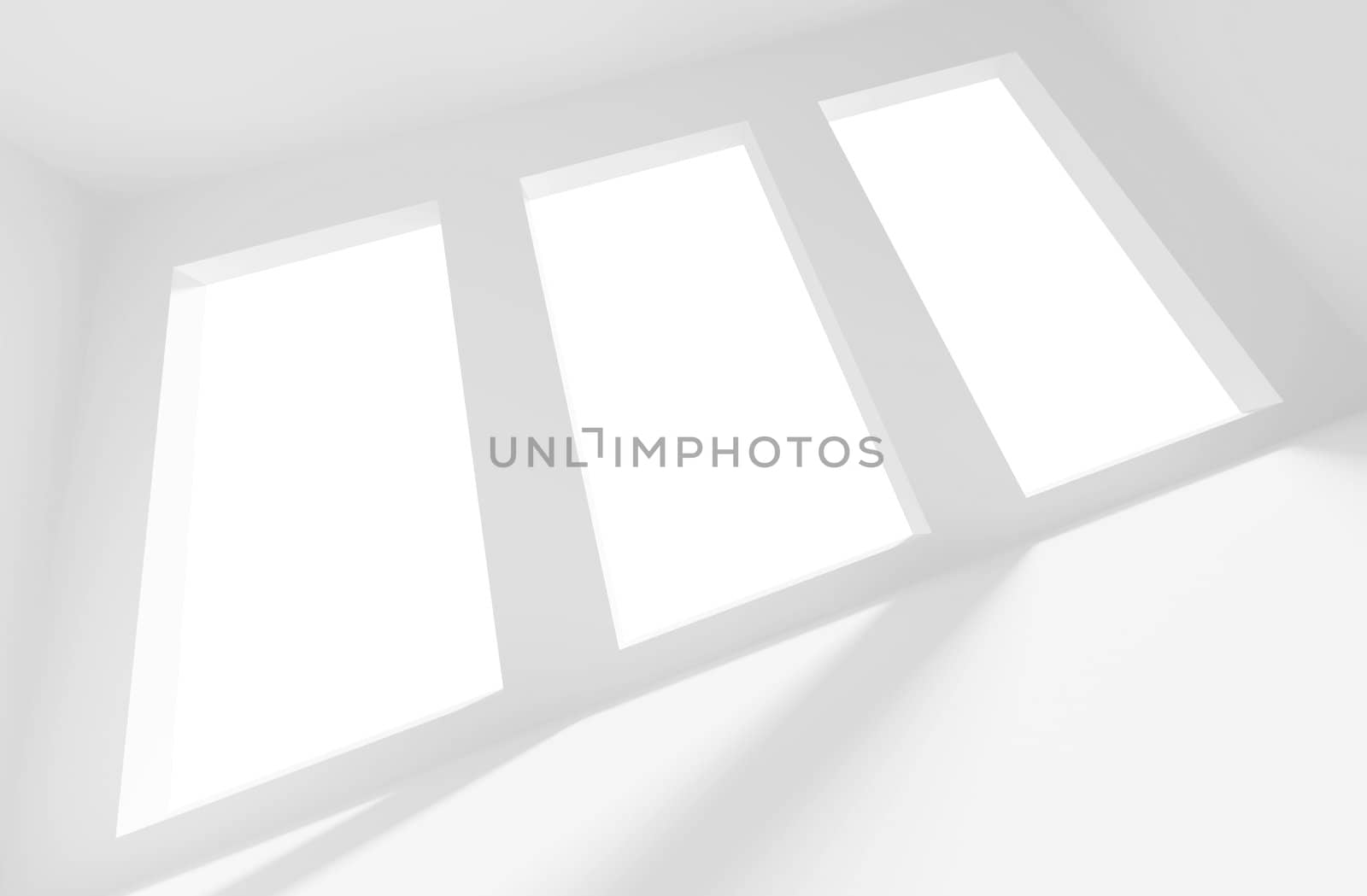 3d Illustration of Abstract White Architectural Background