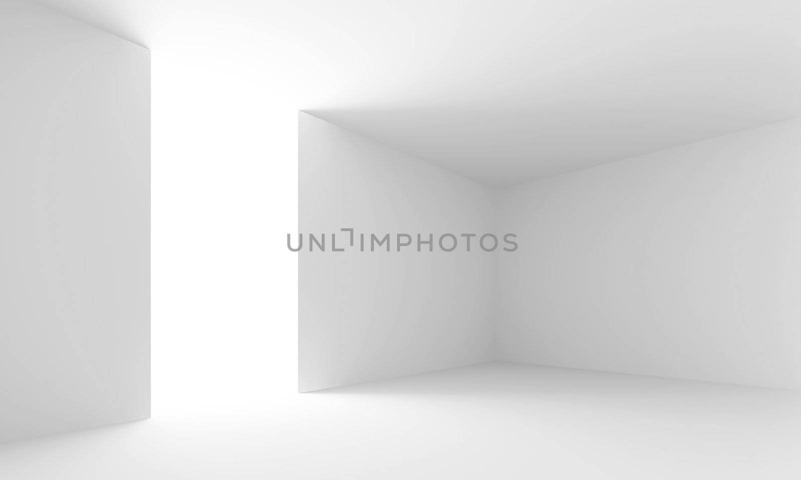 3d illustration of White Abstract Interior Background