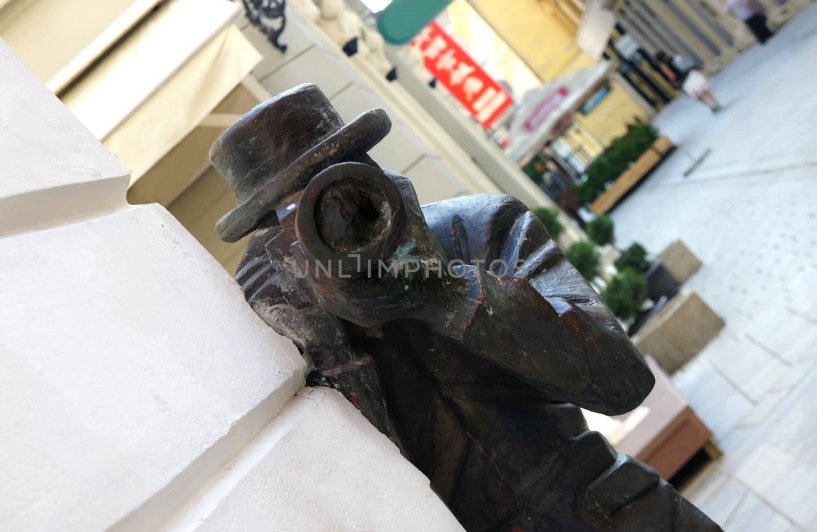 Sculpture Paparazzi in Old Town, Bratislava, Slovakia