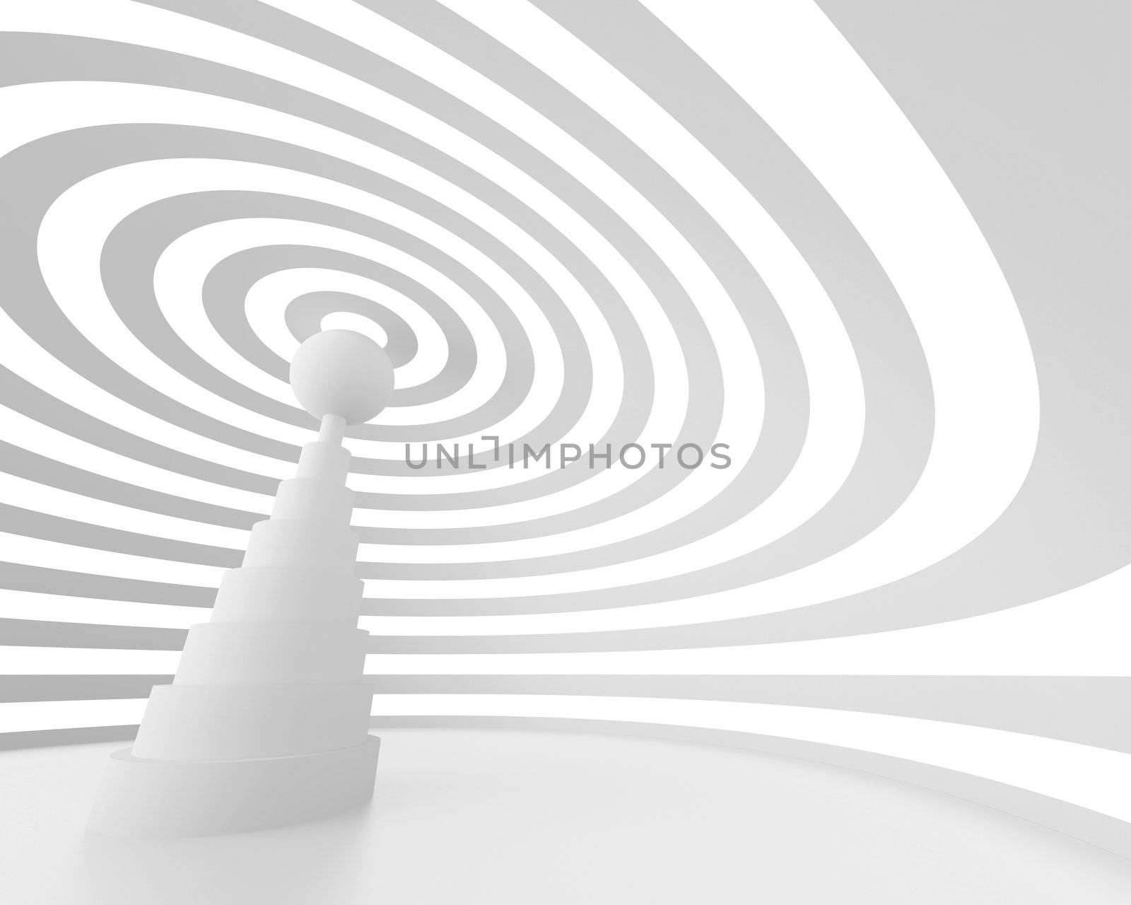 3d Illustration of White Wireless Background or Wallpaper