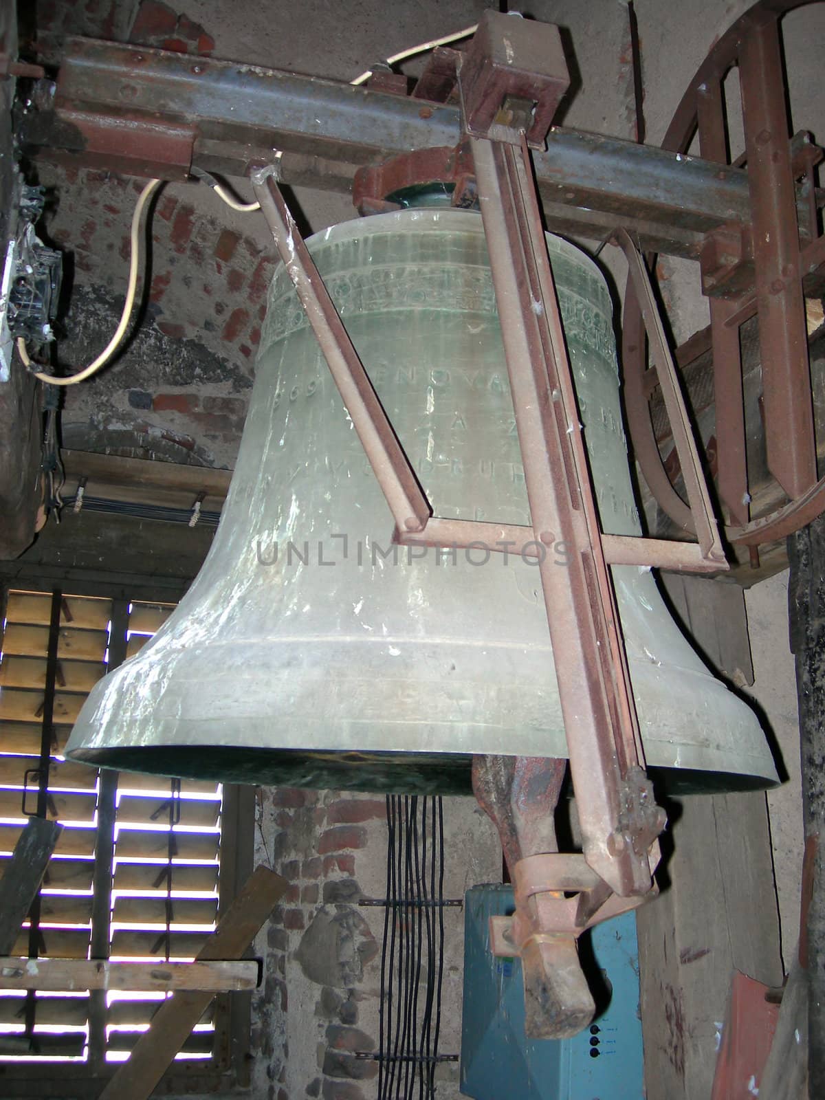       Ancient bell in the church tower    