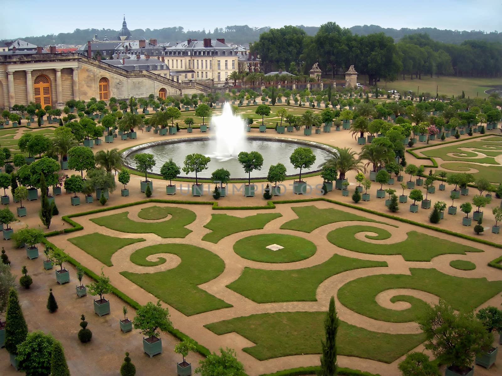           Gardens and a fountain in Versailles in France