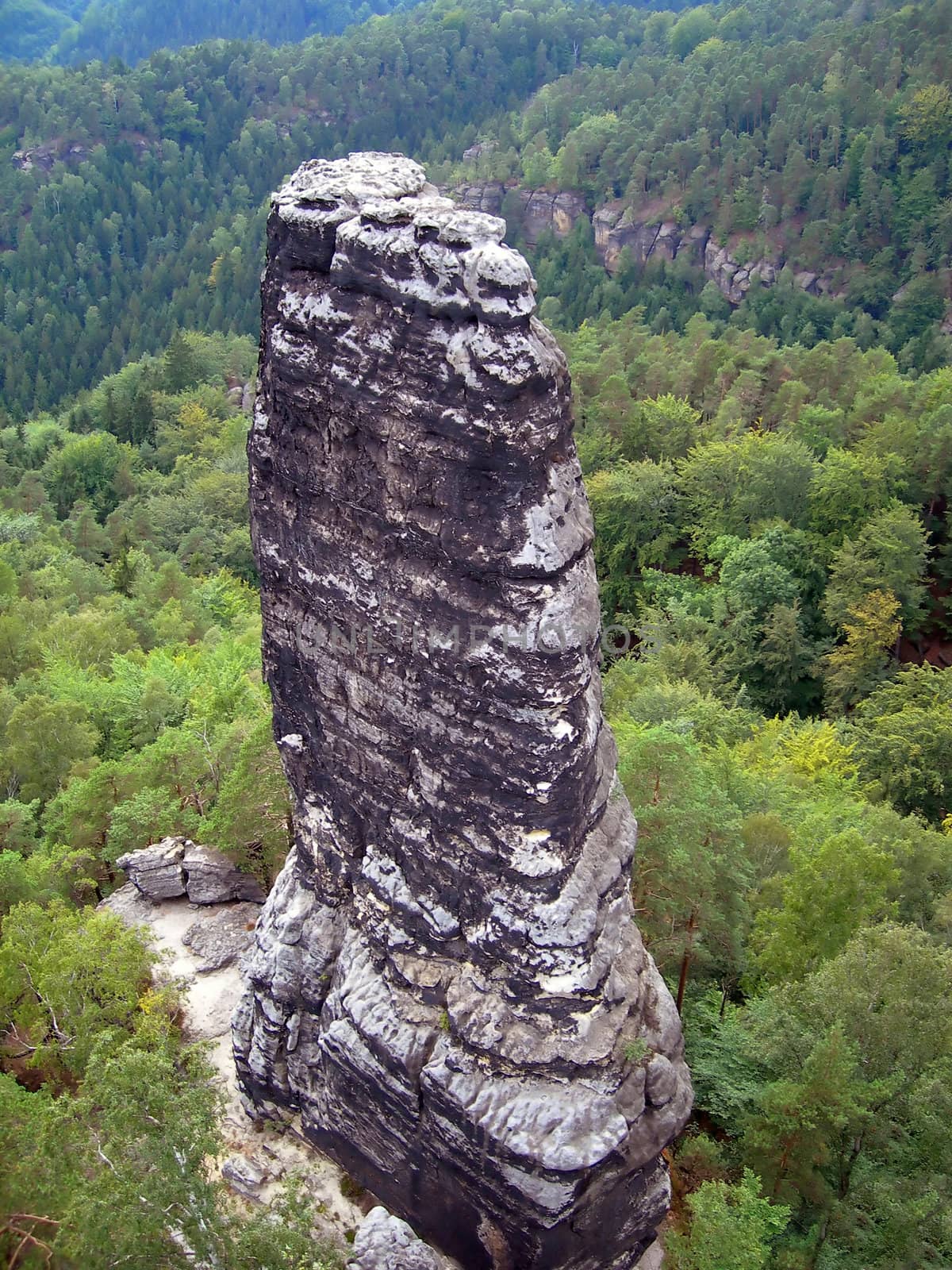         Small cone rock in Pravcice in the Czech republic  