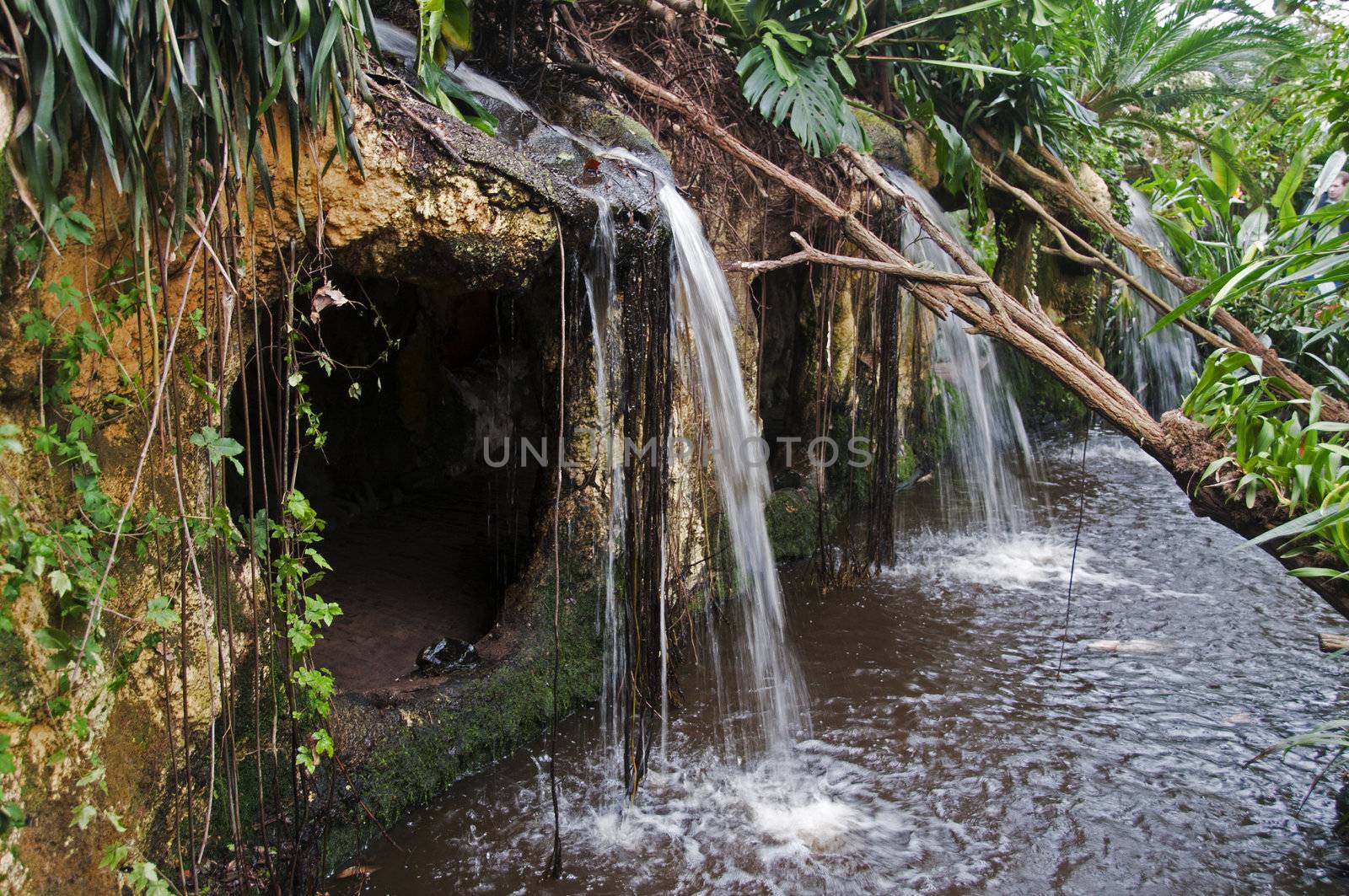 waterfall from the rocks in the river