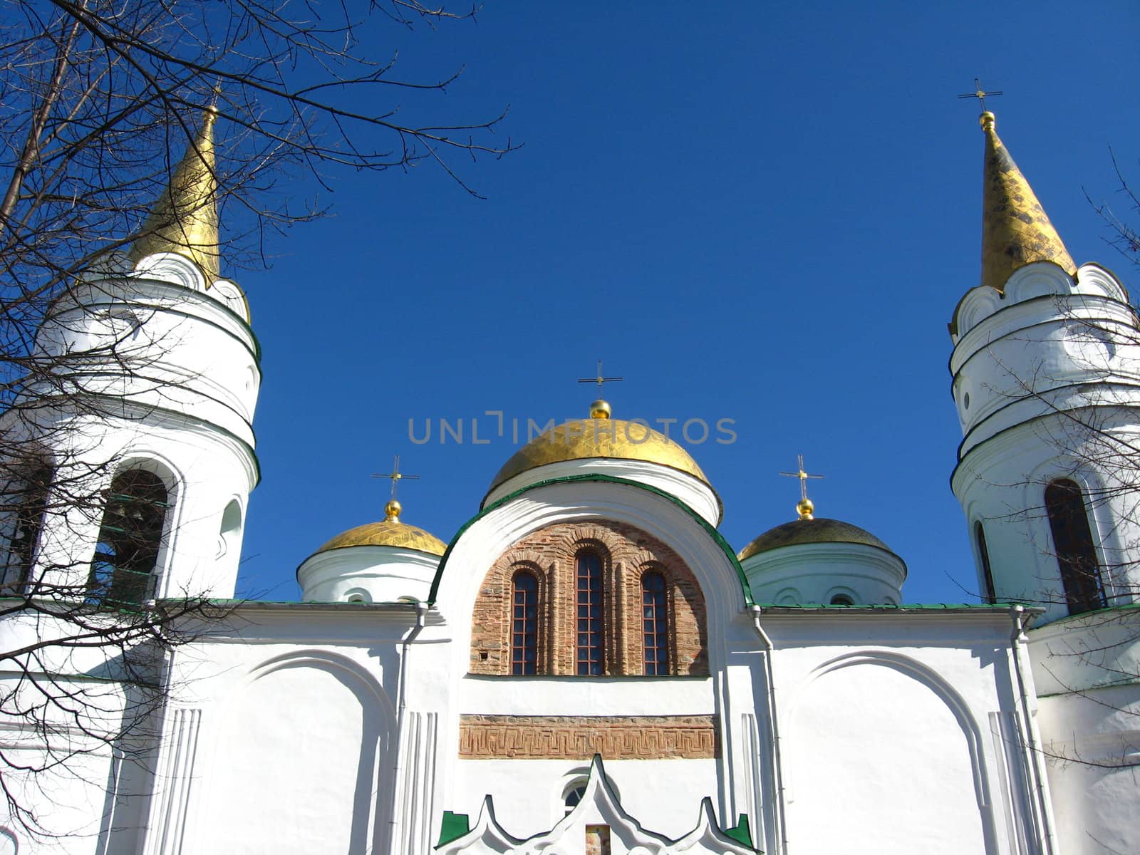 The image of Spaso-Preobrazhensky cathedral in Chernigov