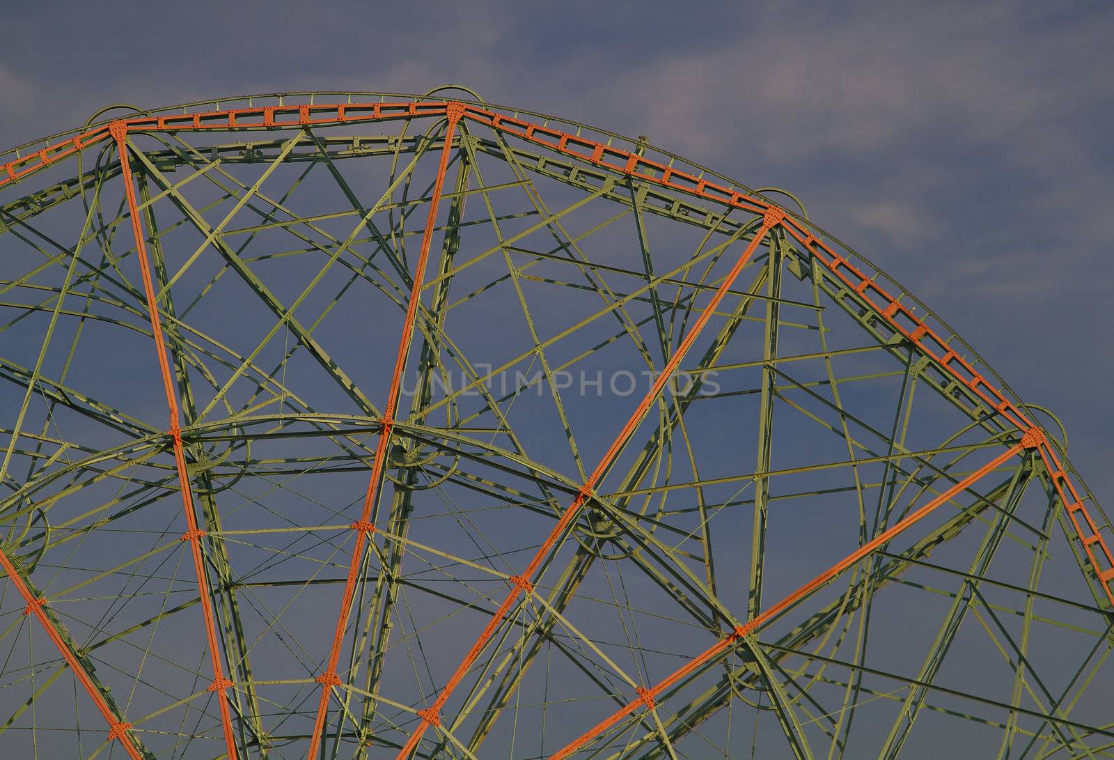 Close up view of the close ferris wheel at Coney's Island