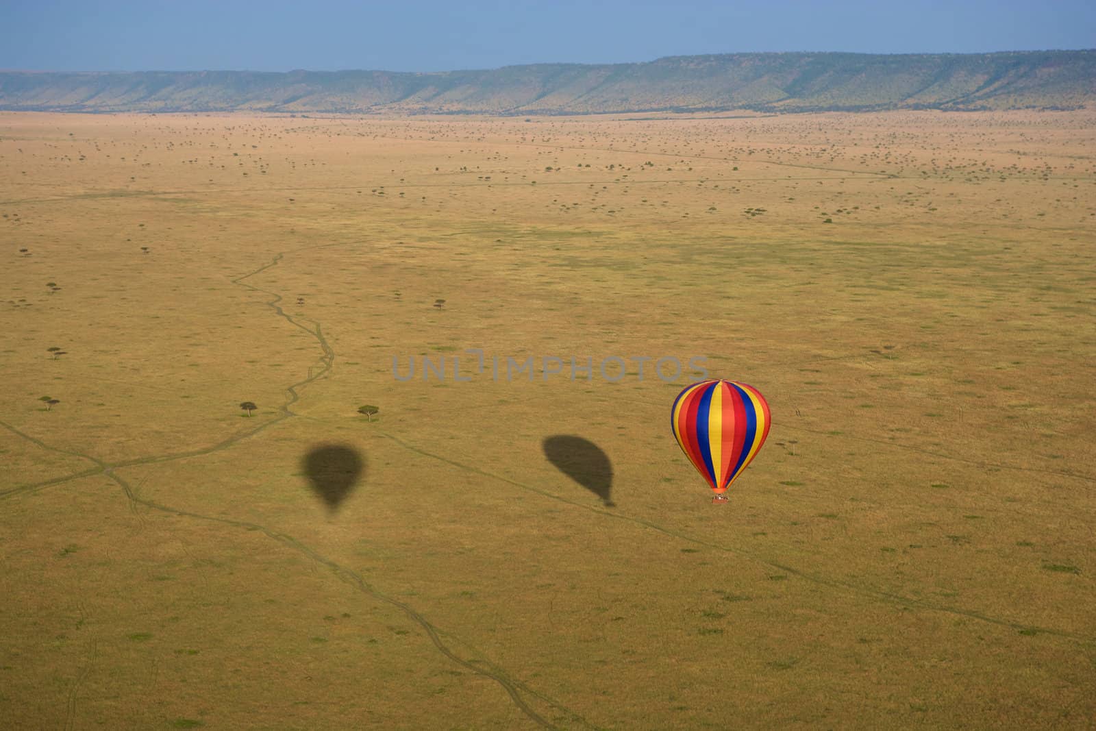 Hot air balloon over Masai Mara by johanelzenga