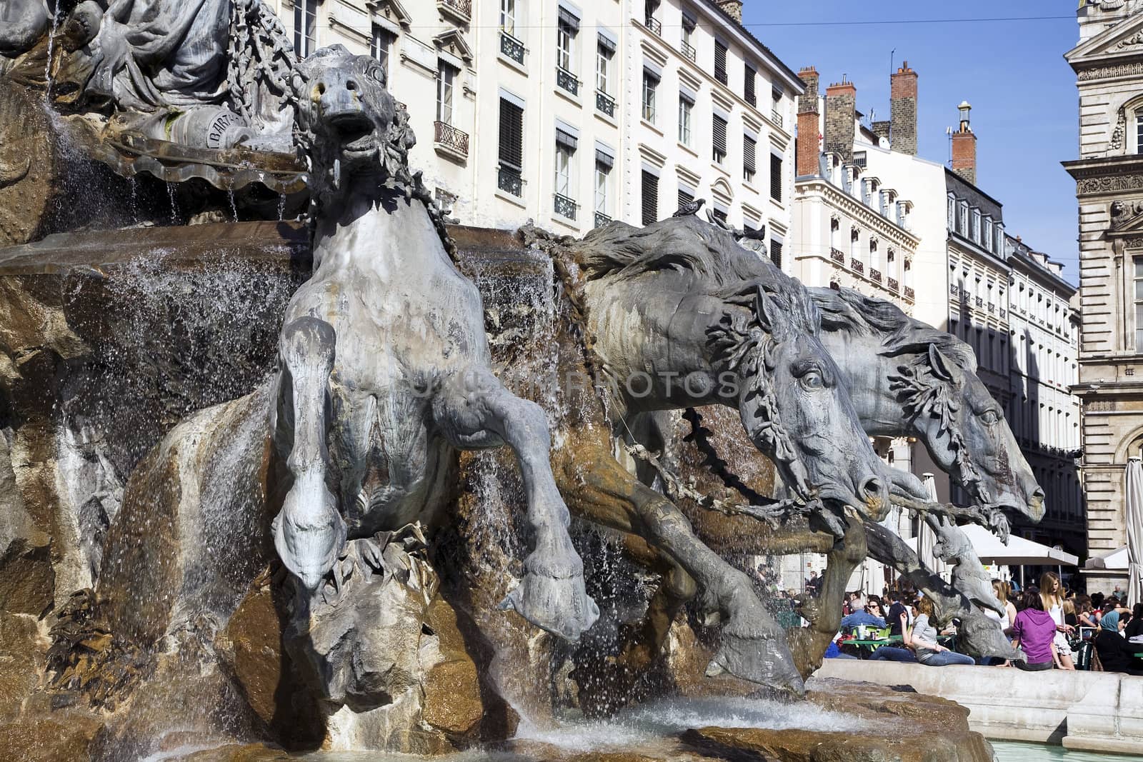 La Fontaine Bartholdi is a fountain sculpted by Frédéric-Auguste Bartholdi in 1891 and erected at the Place des Terreaux, in the 1st arrondissement of Lyon, near the City Hall.