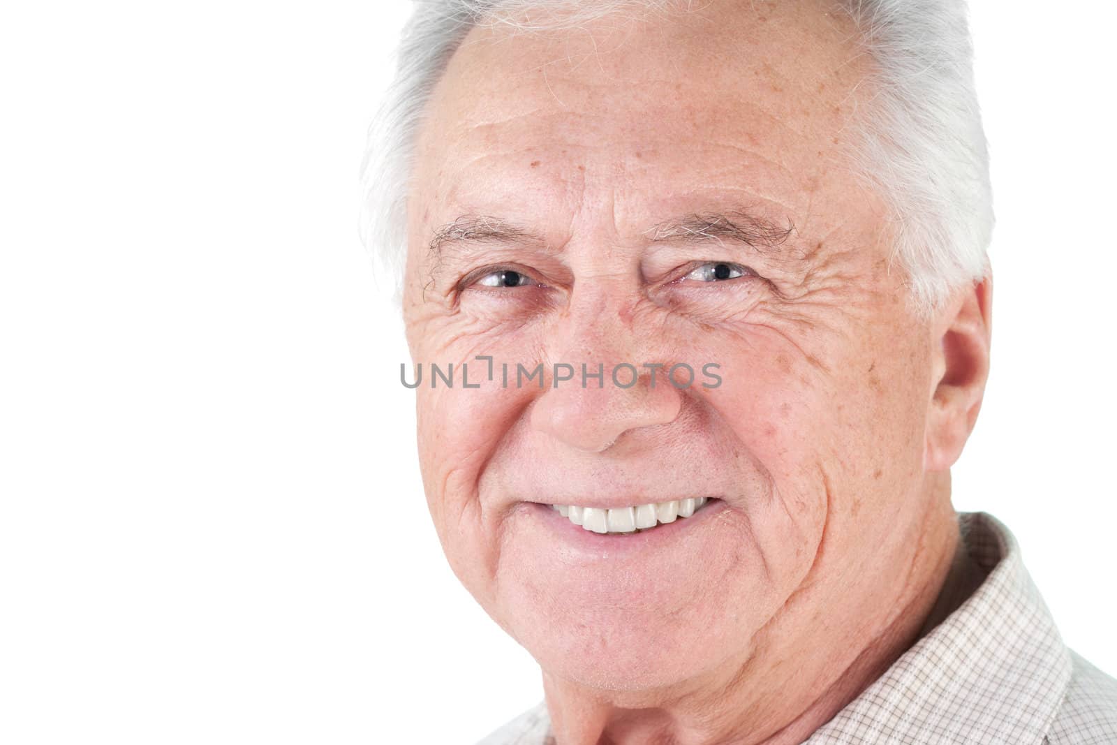 Senior mature man male portrait smiling