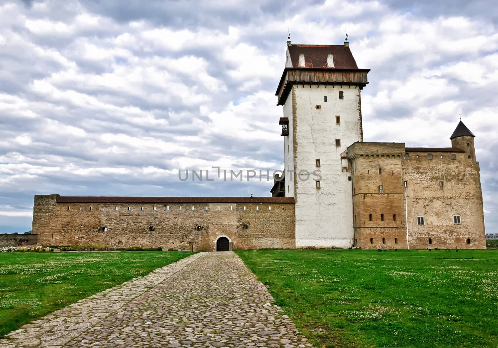 Beautiful medieval castle view (Narva castle)