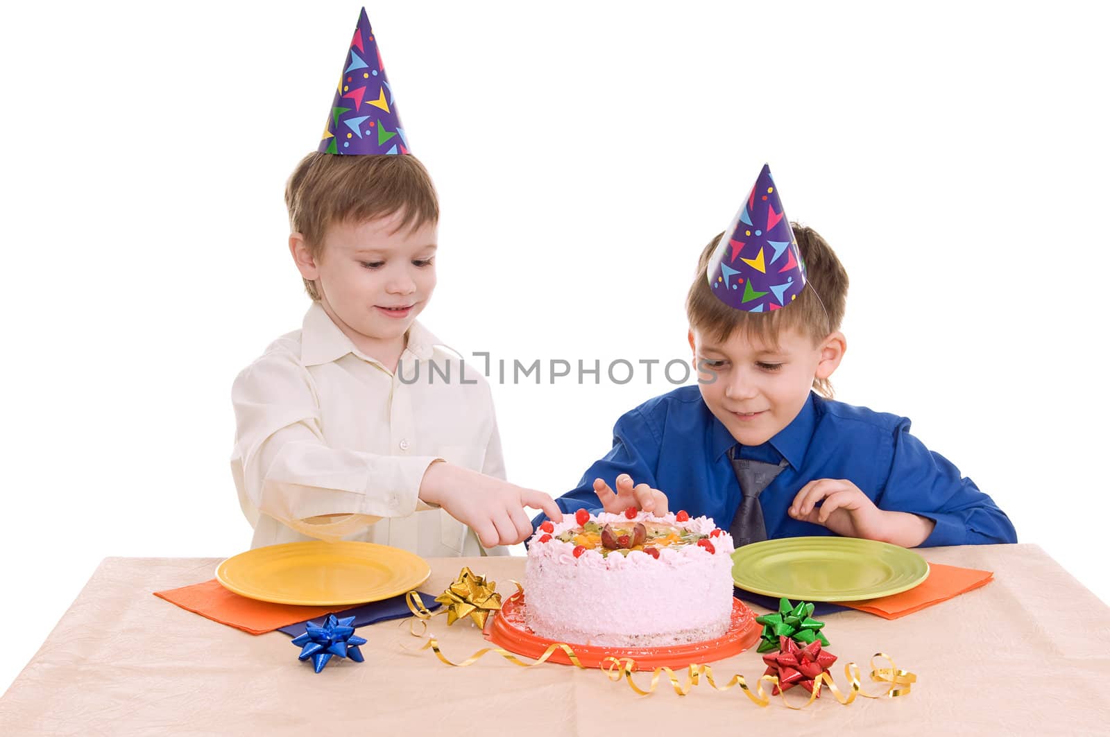 two boy wich cake by uriy2007
