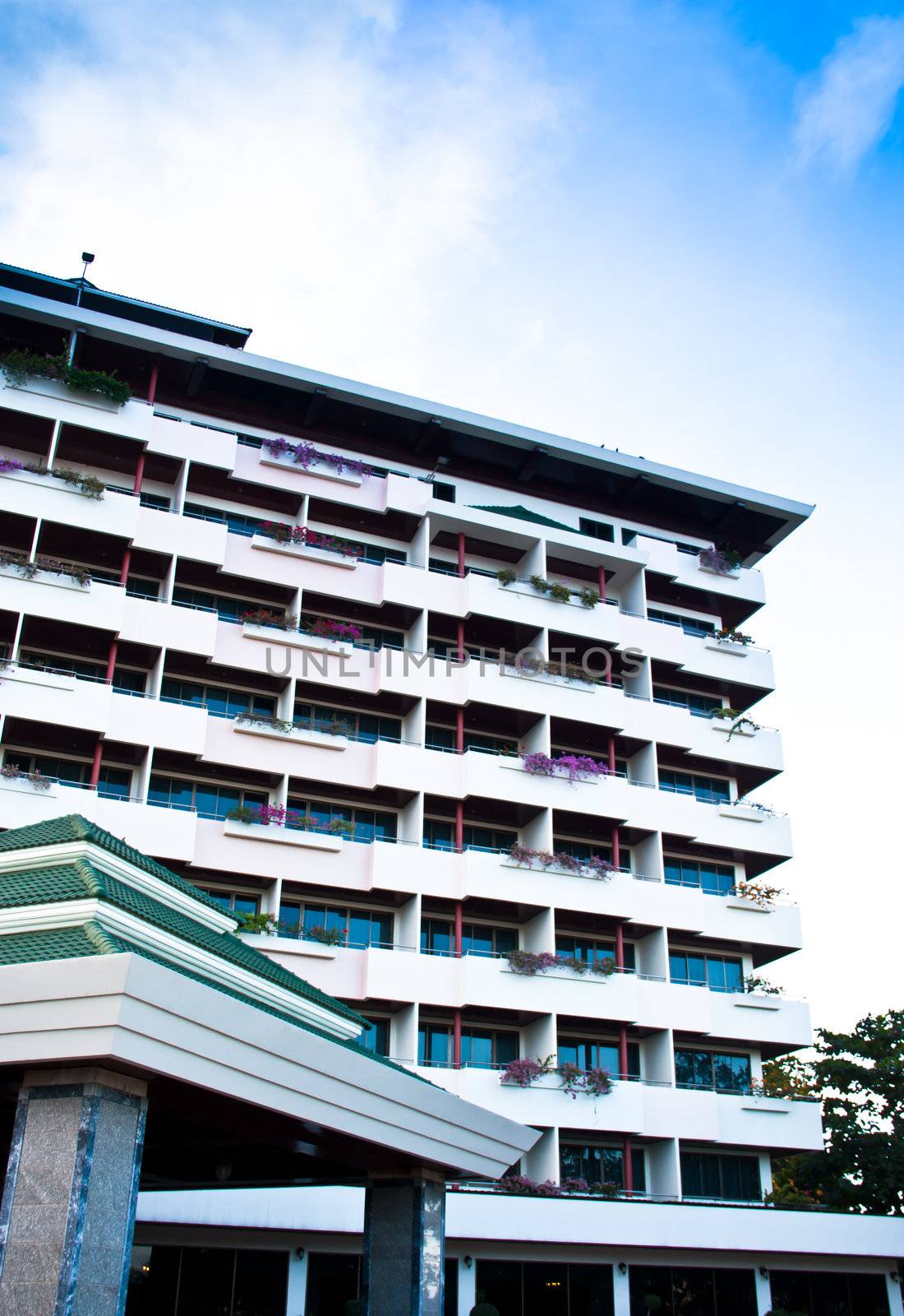 The accommodation of tourists. In Laos.