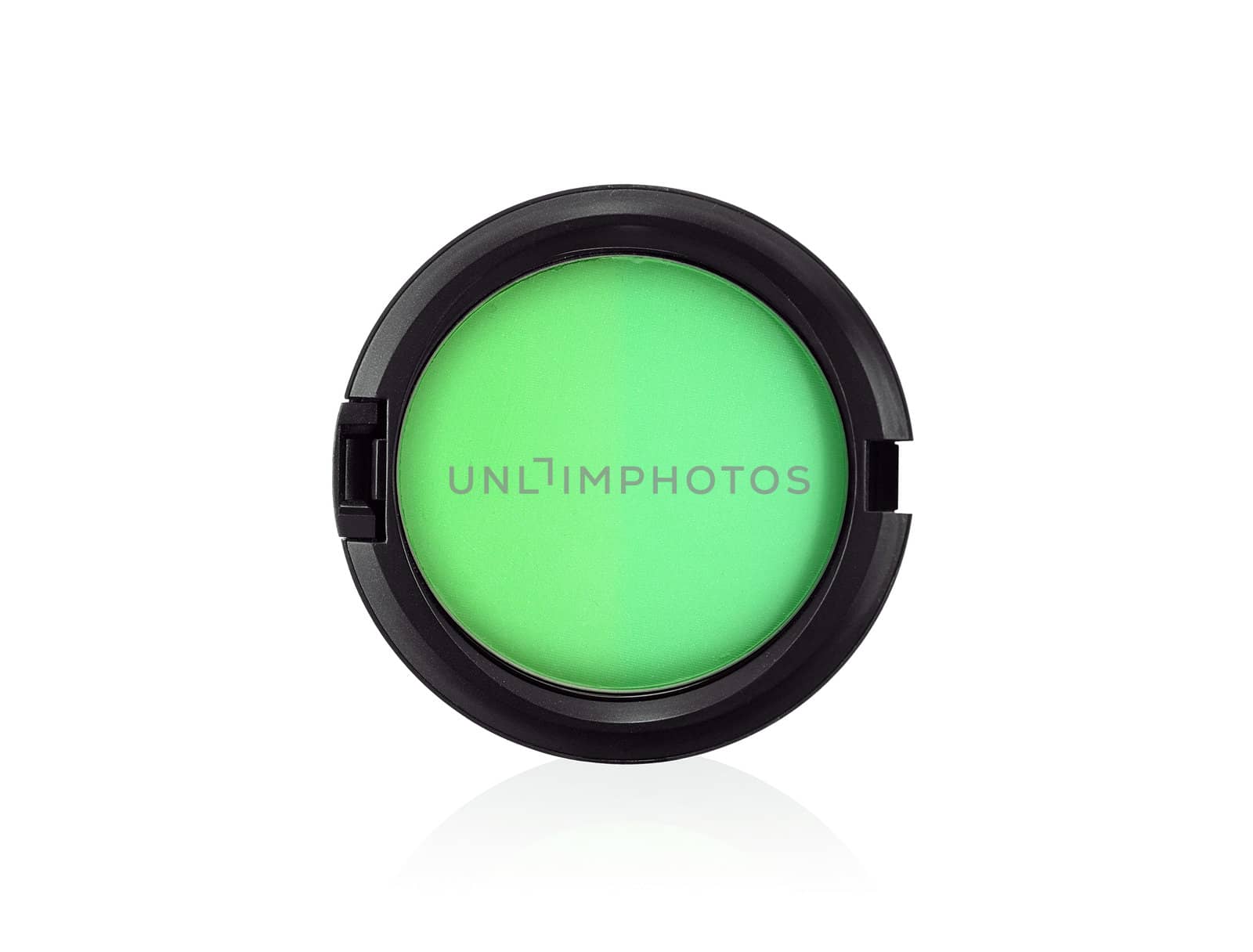 Green make up shadows isolated on white