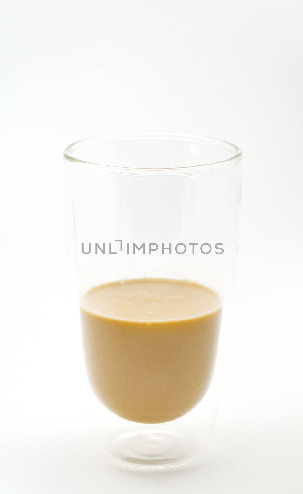 Milk tea half clear glass by pixbox77