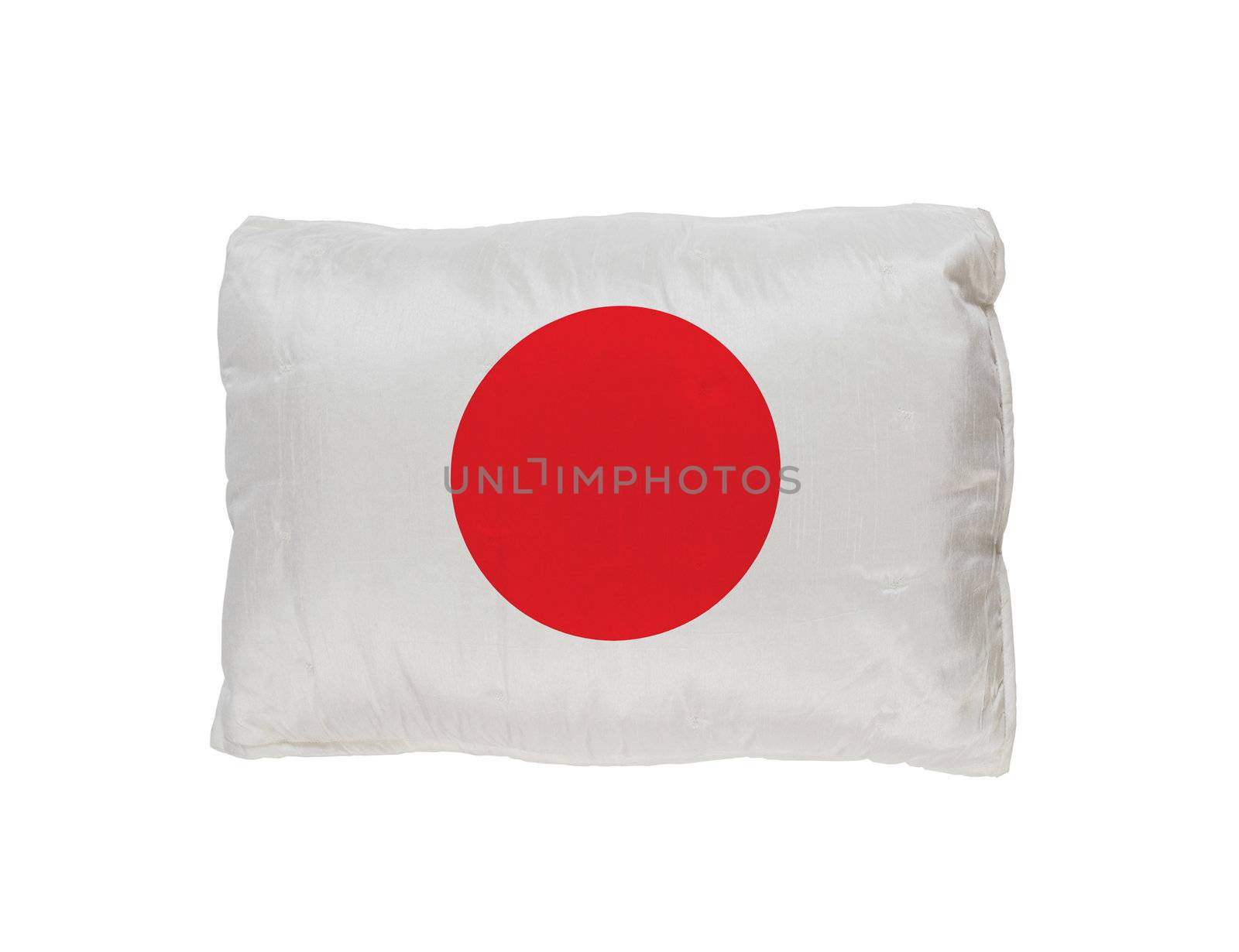 japan flag pillow isolated