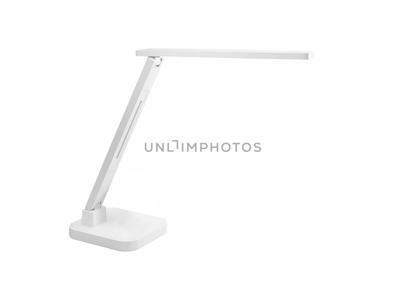 Nice modern red desk lamp isolated on white background