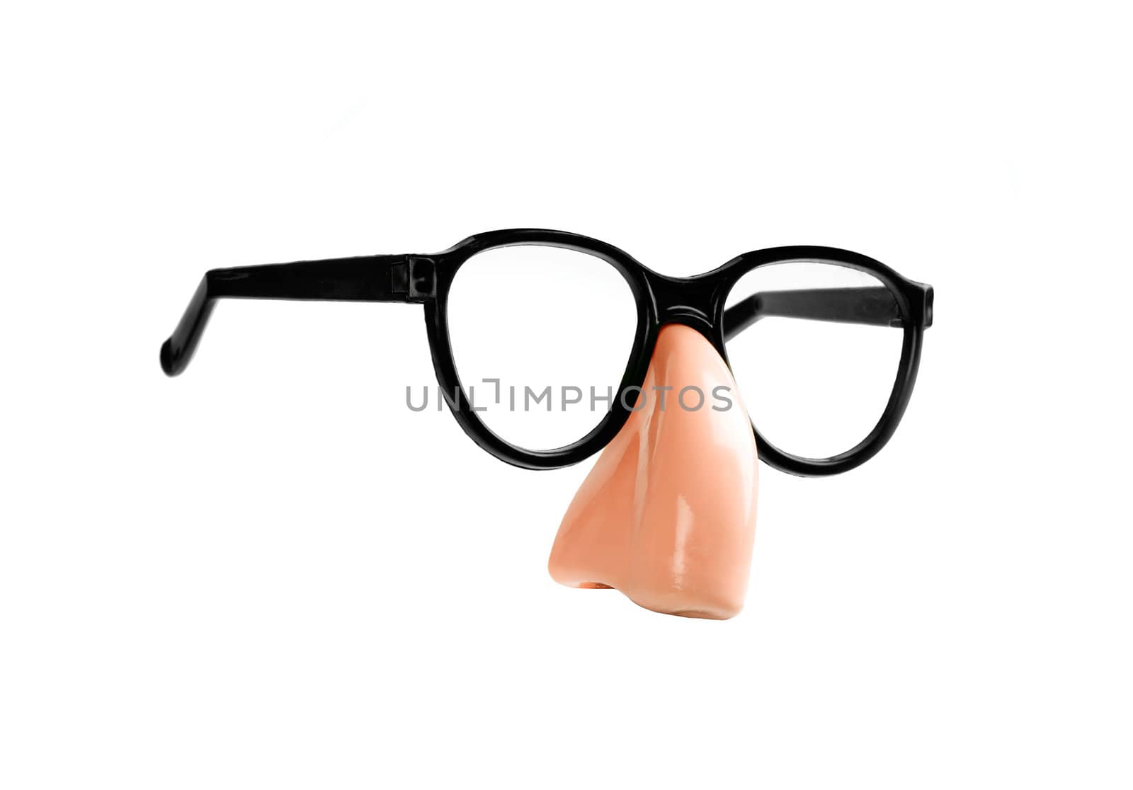 Funny disguise glasses and nose isolated