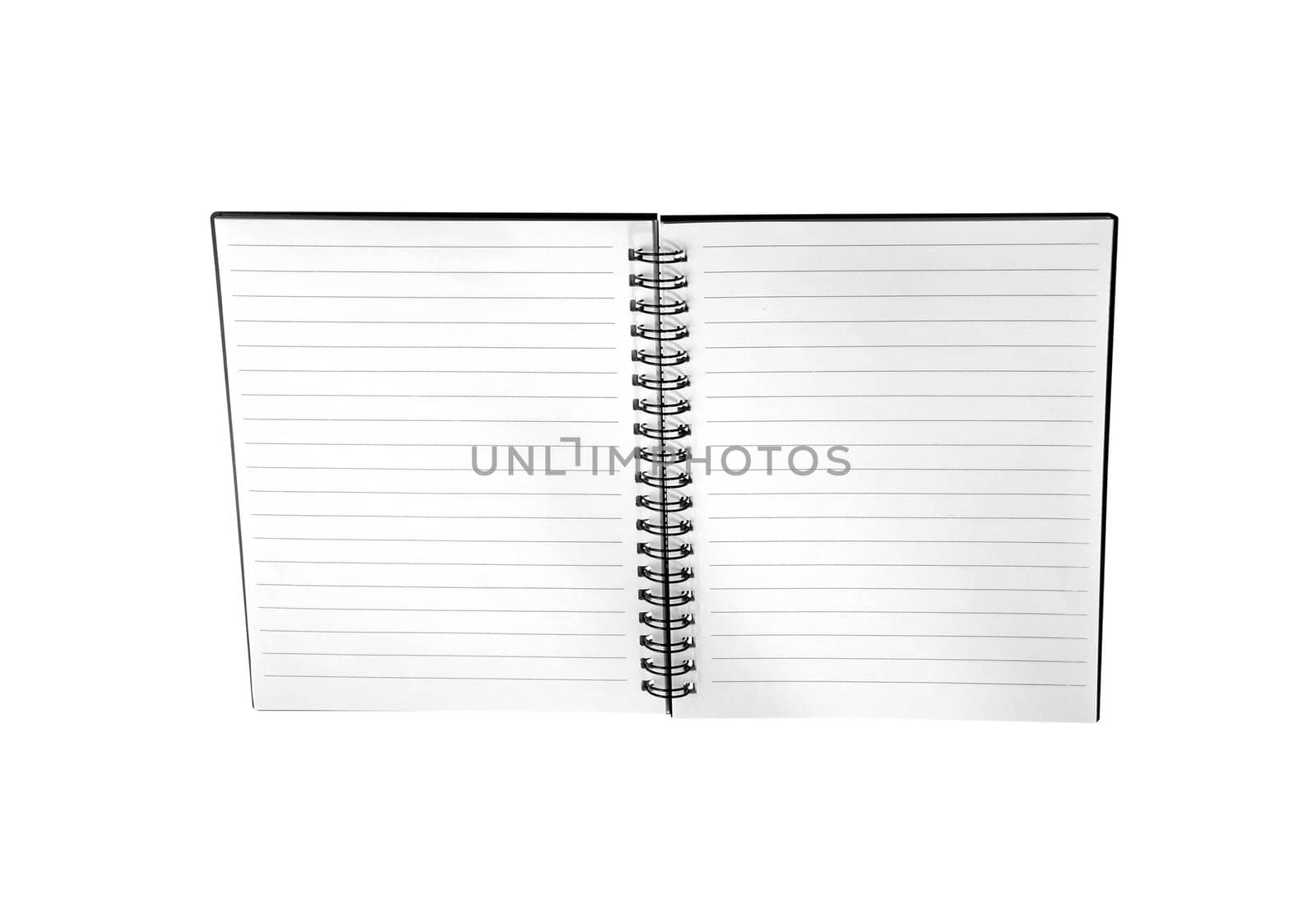 blank background. paper spiral notebook isolated on whit