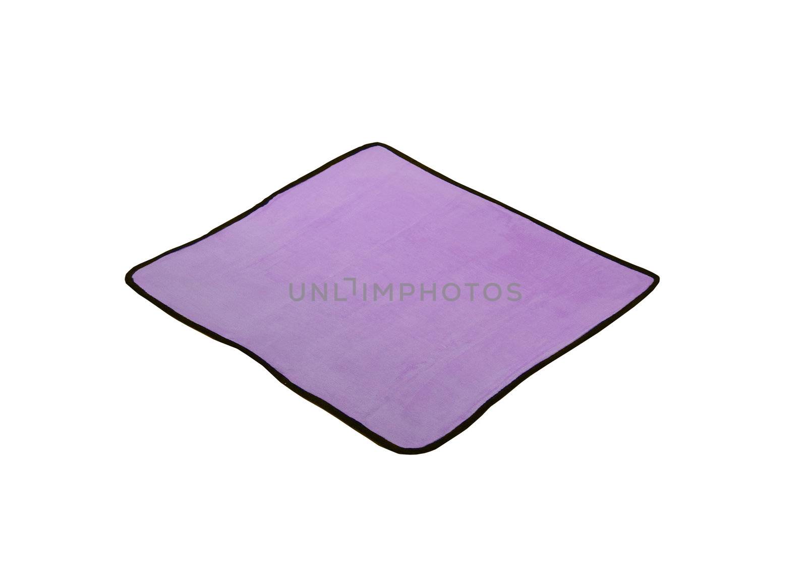 purple napkin isolated on white background