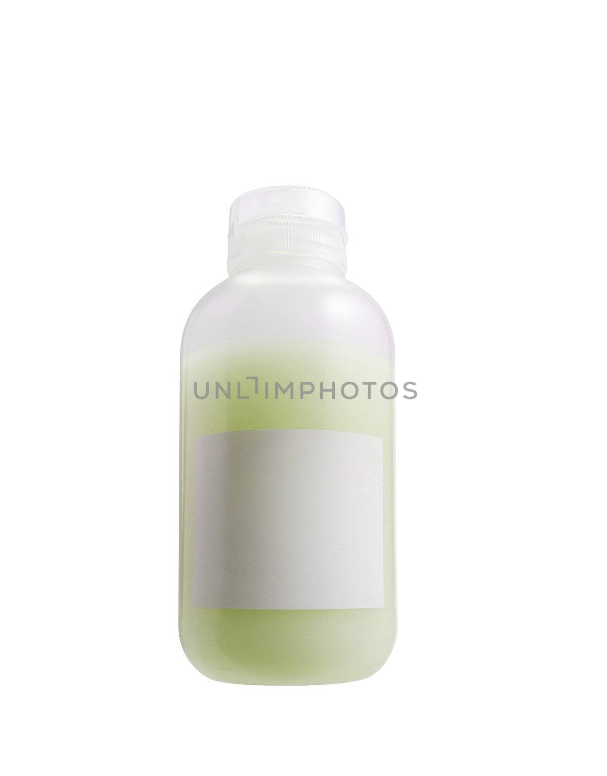 Shampoo big bottle isolated on white