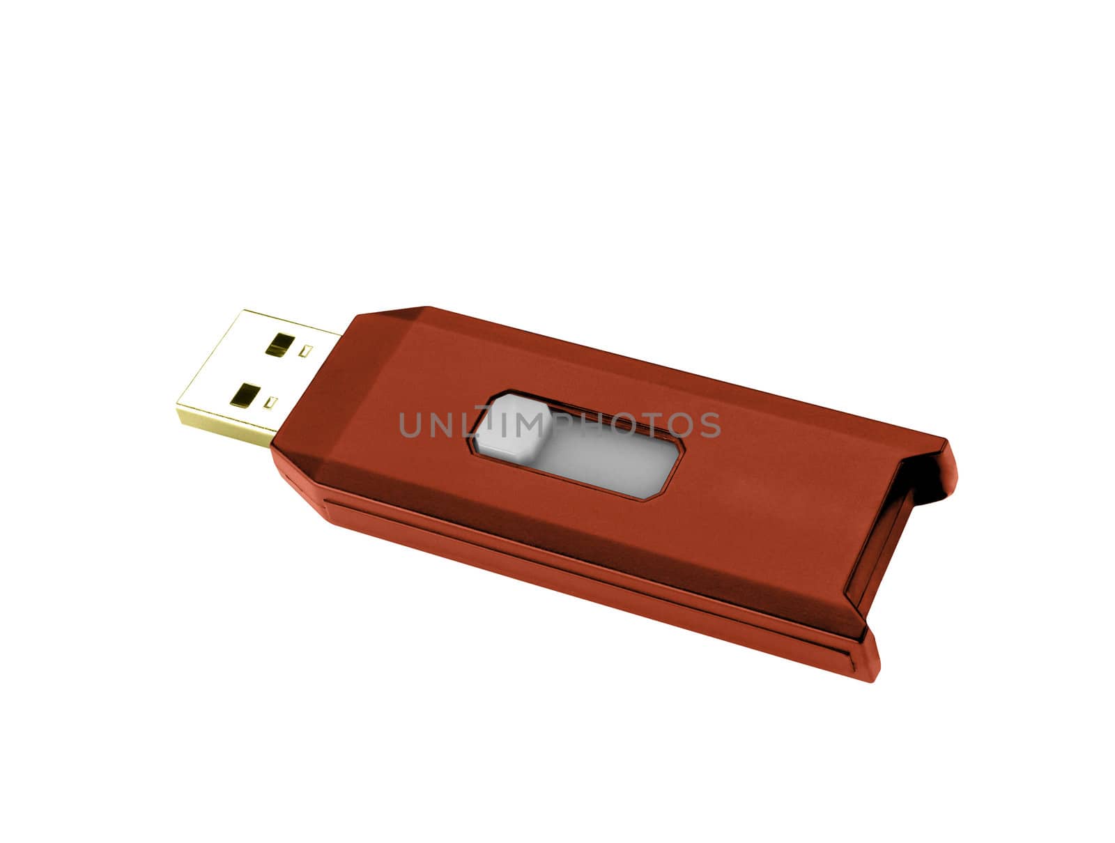 Flash drive isolated on white