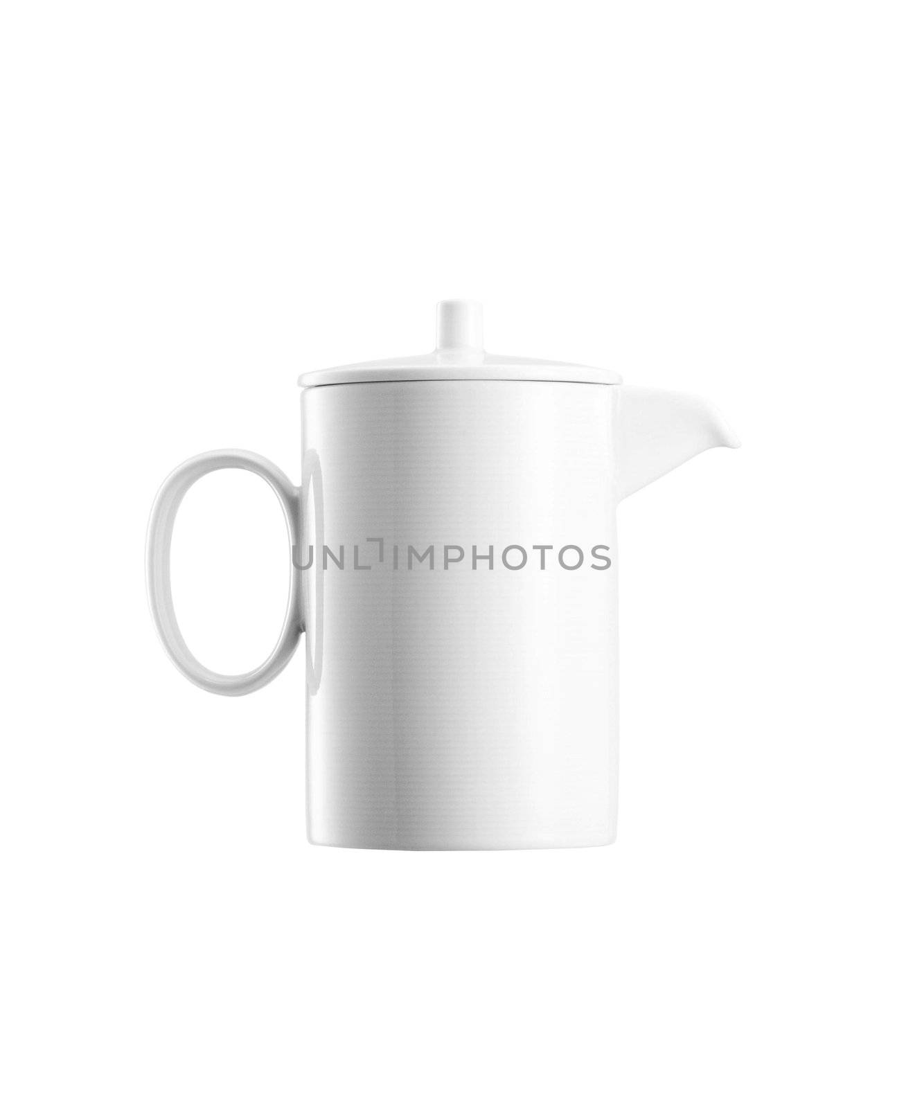 Ceramick teapot on white background