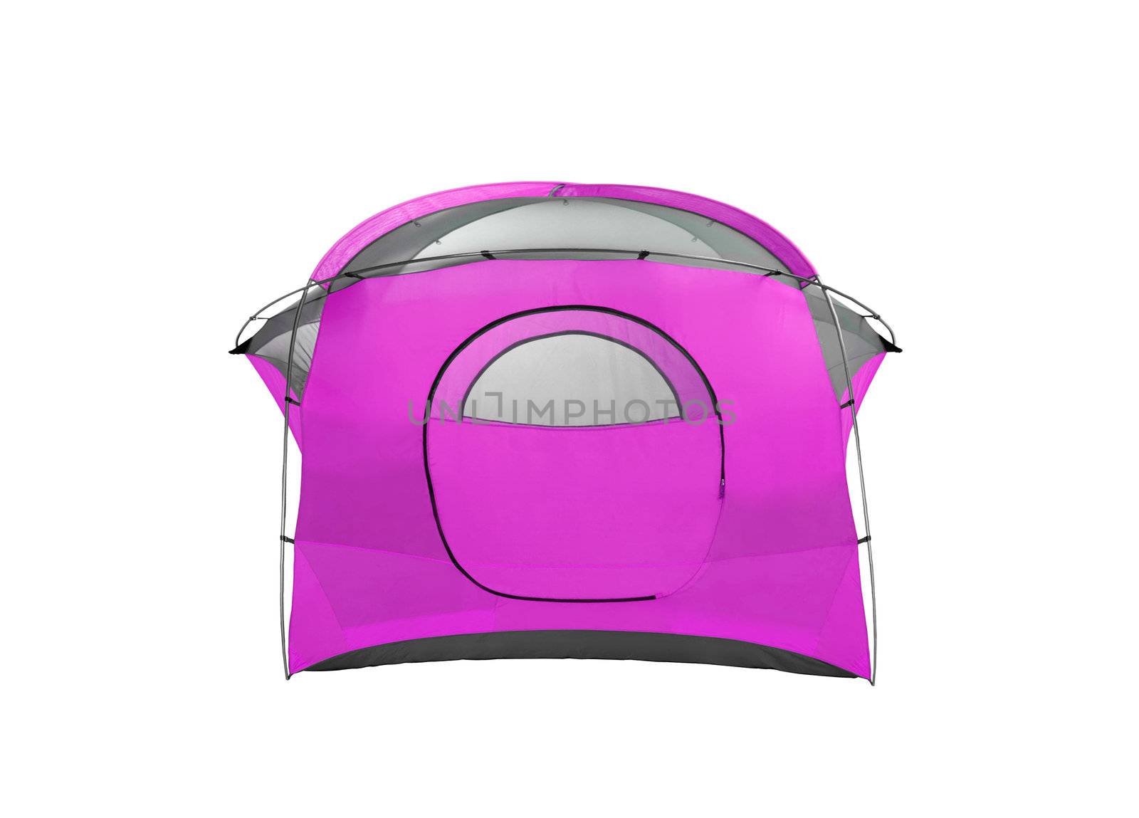 Purpule tent on white background