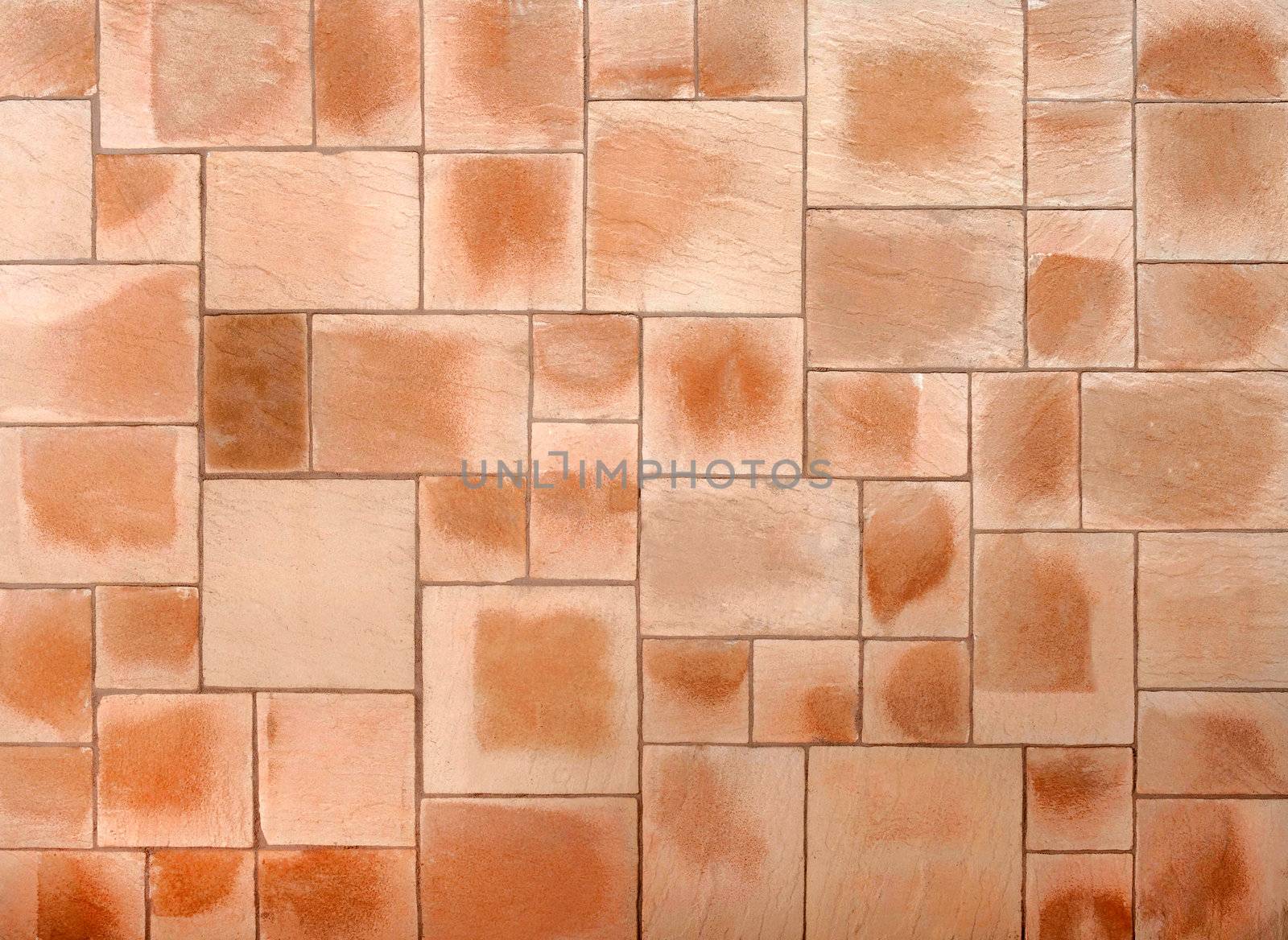 Beige and brown floor tiles