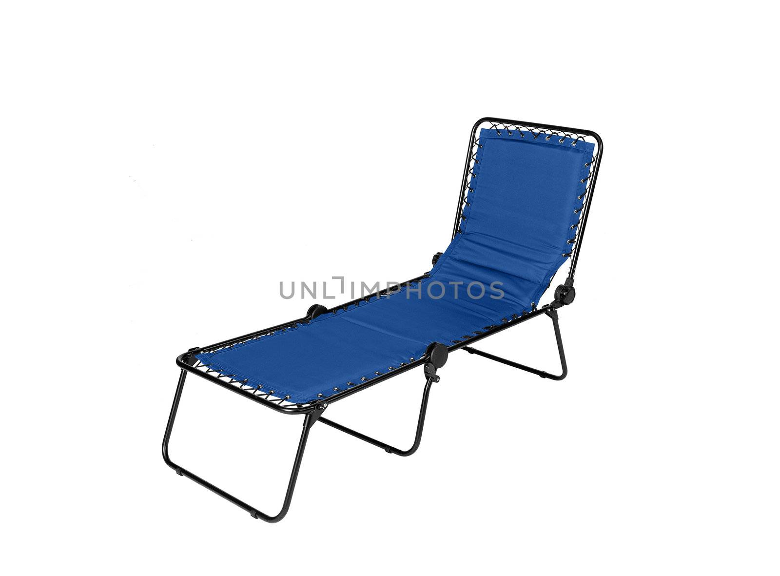 Blue lounger isolated on white