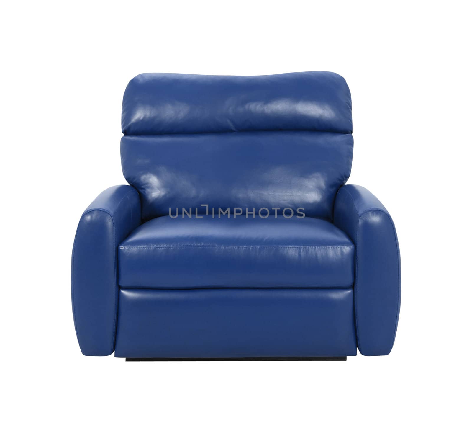 blue luxury armchair isolated