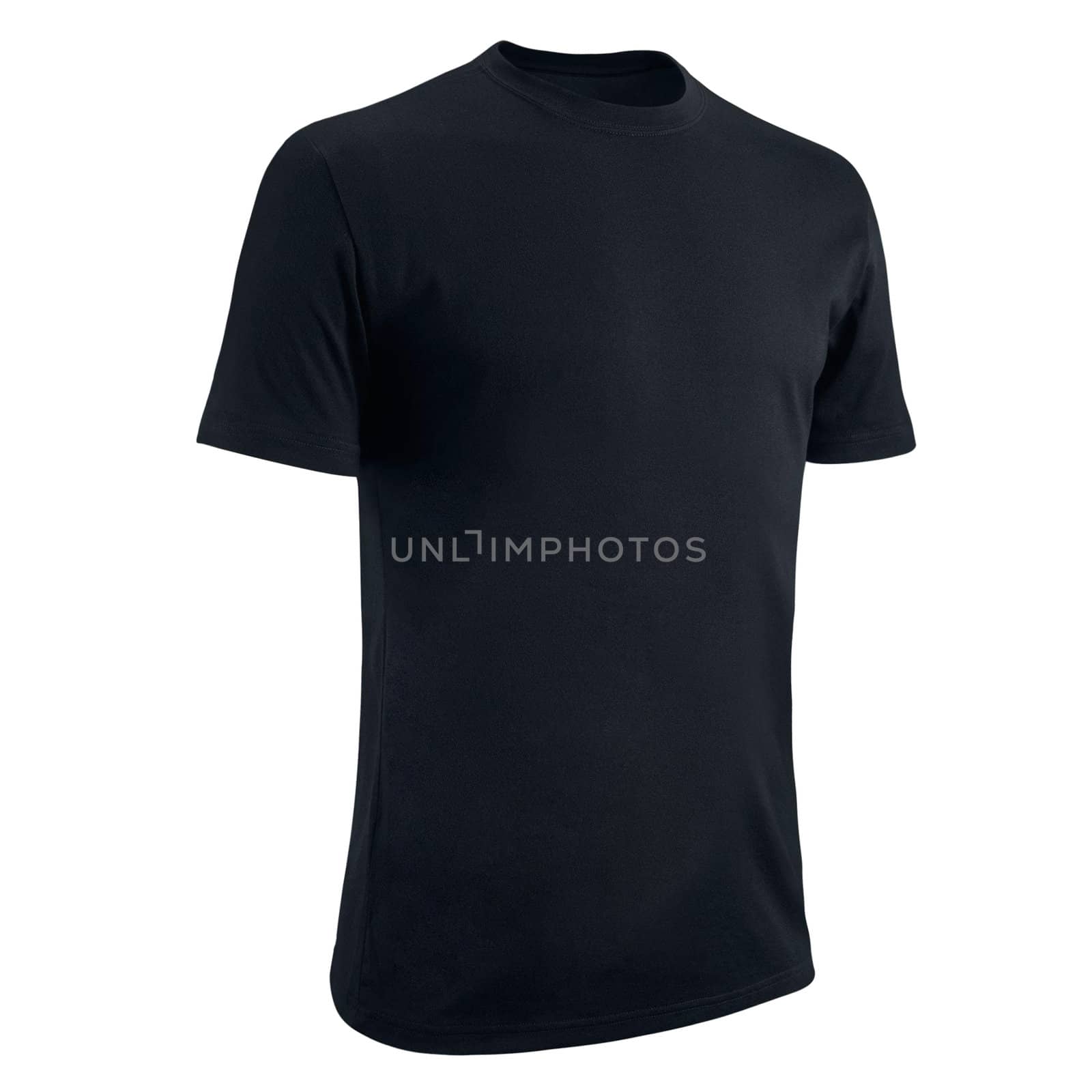 Black Tshirt on a white background.