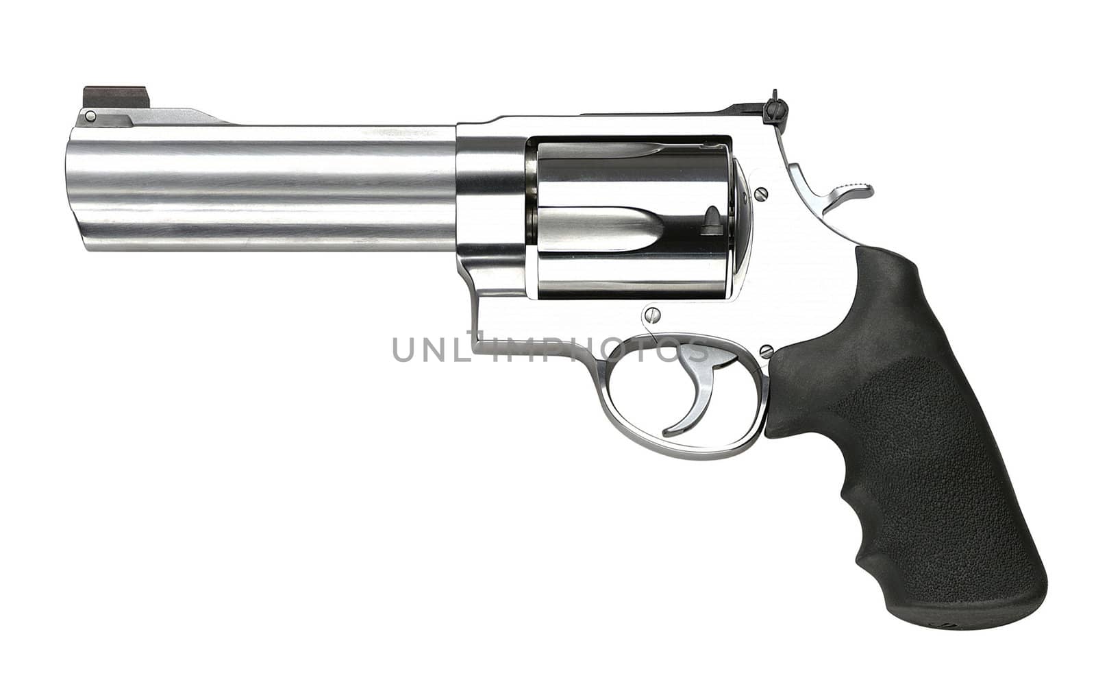 Revolvers on white background