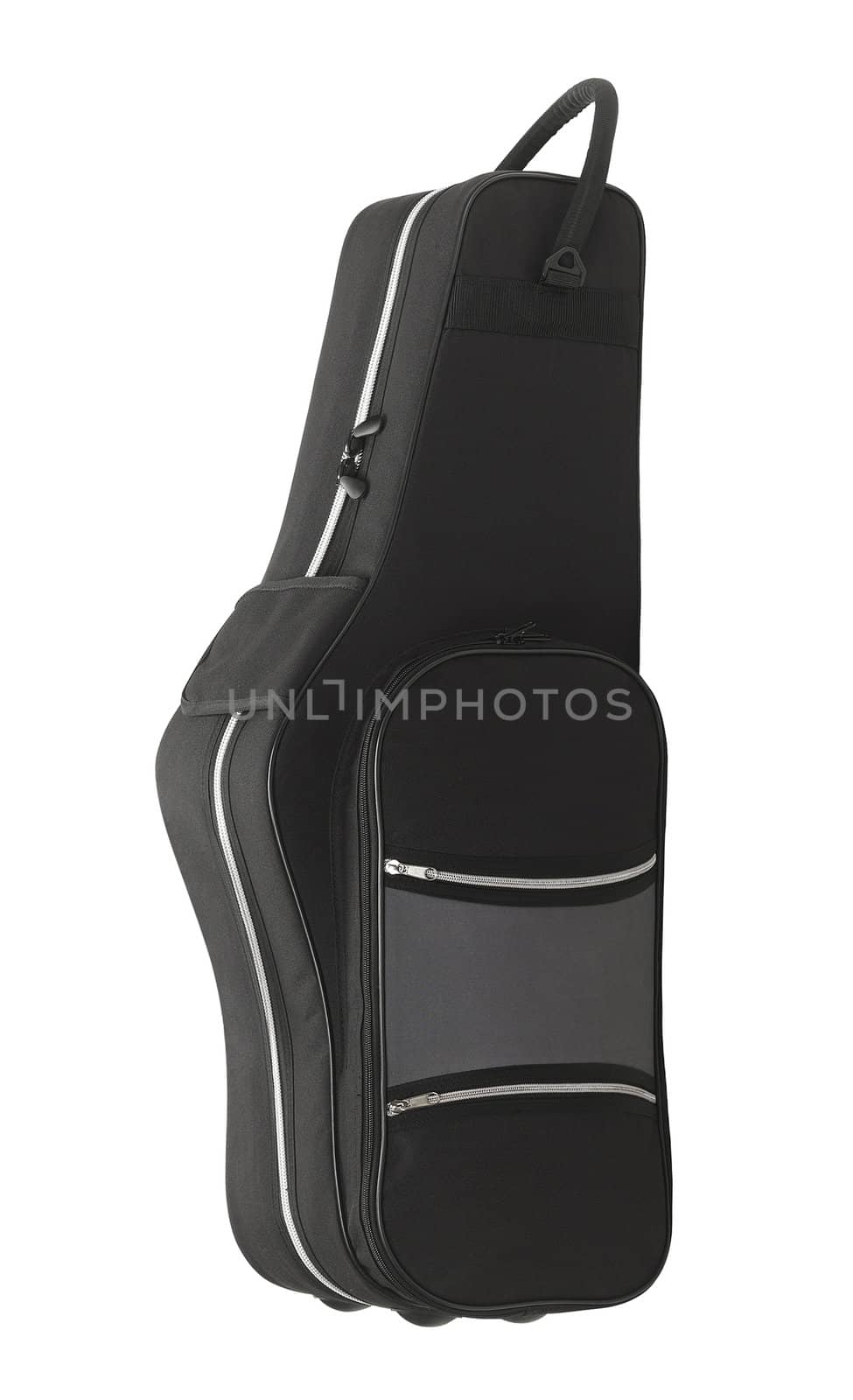 Guitar case isolated on the white background