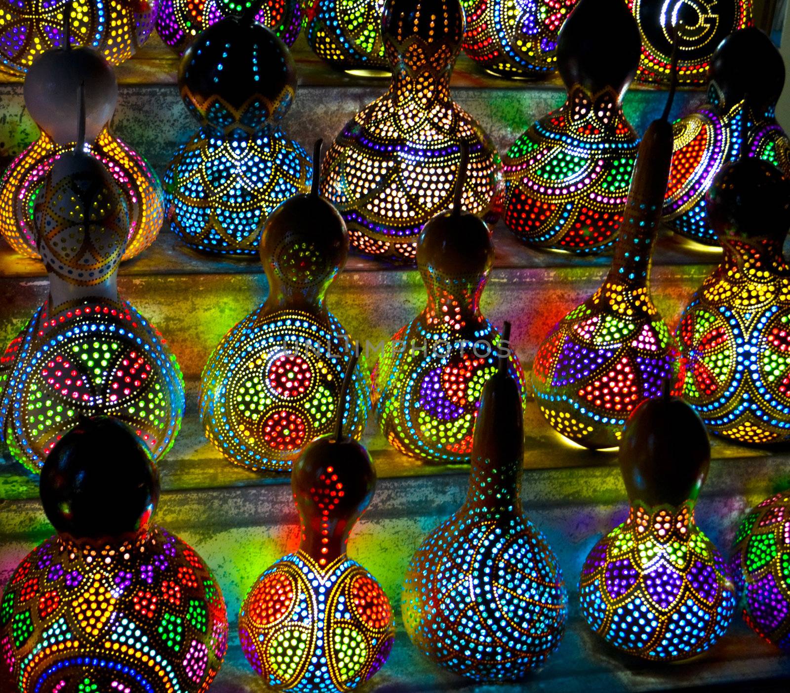 Turkish Lamps at the Market in Istanbul Turkey