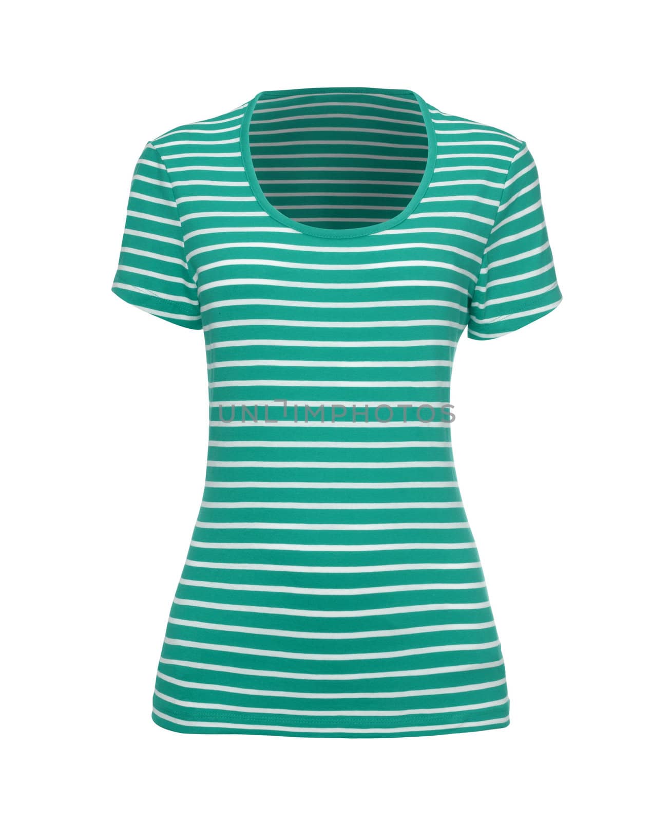 green and white striped t-shirt
