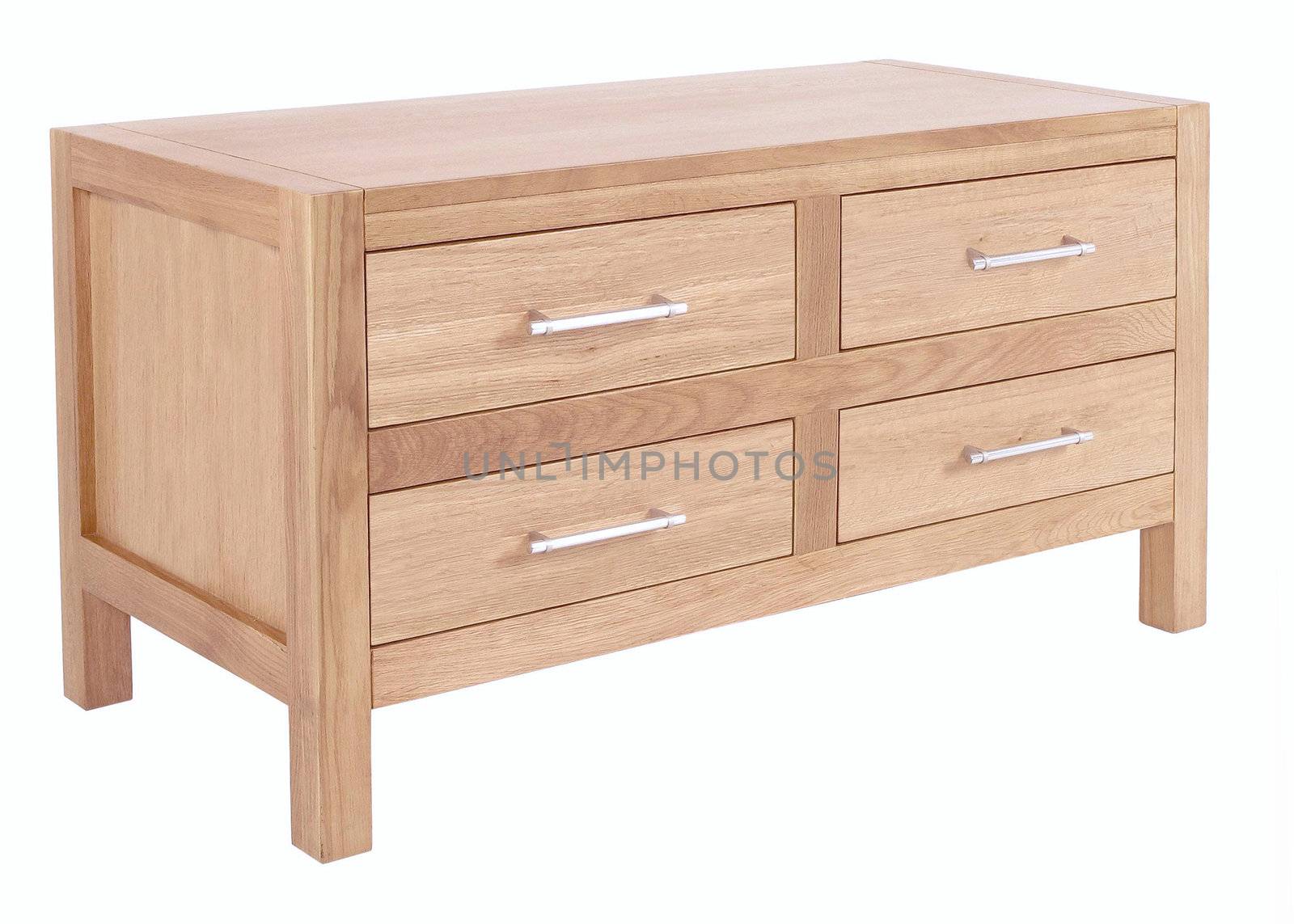 Chest of Drawers isolated with clipping path