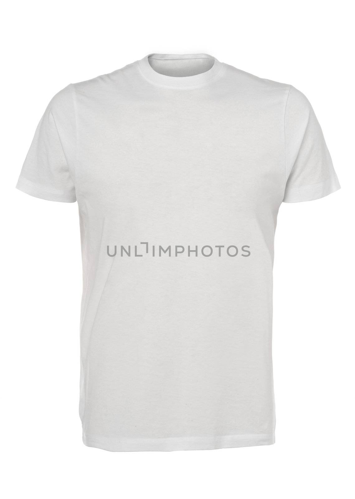 Close up of t shirt on white background