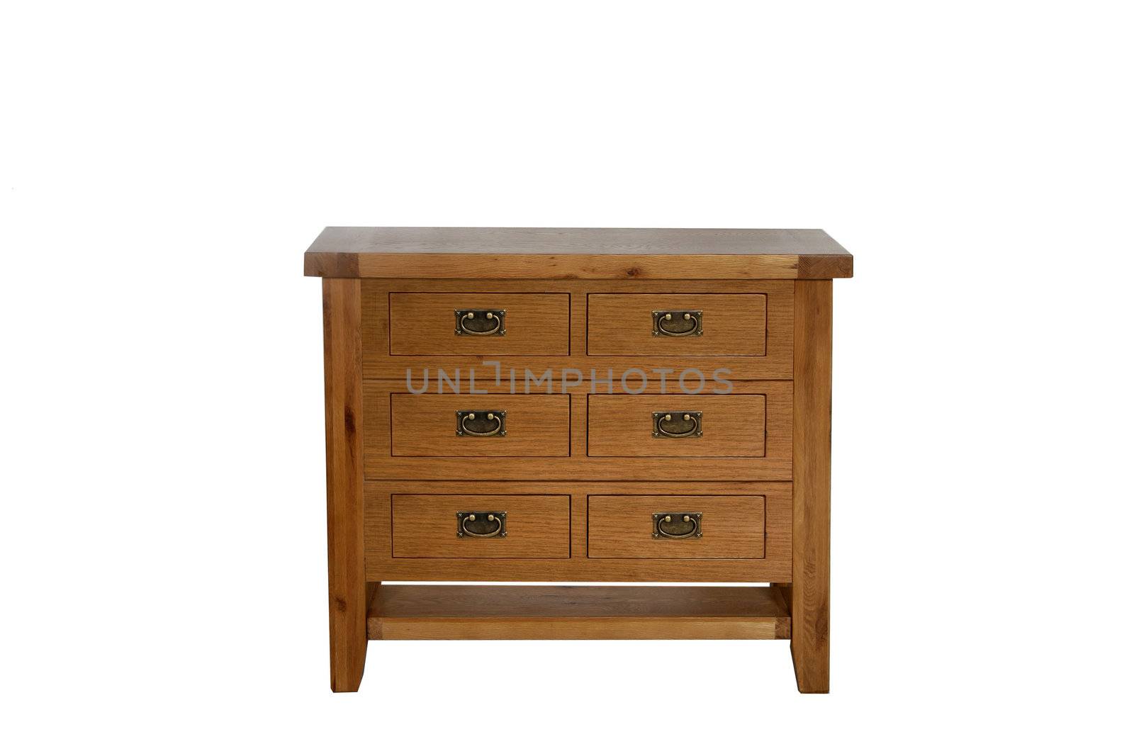 Chest of Drawers isolated with clipping path