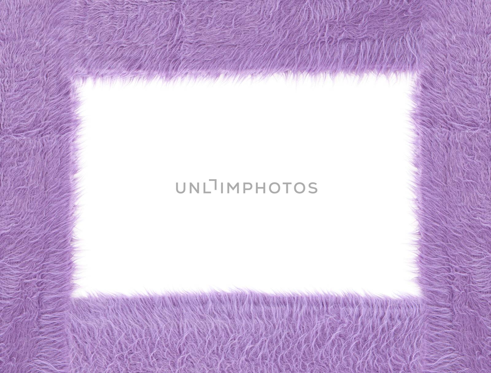 Pattern of Purple fabric texture frame on white background