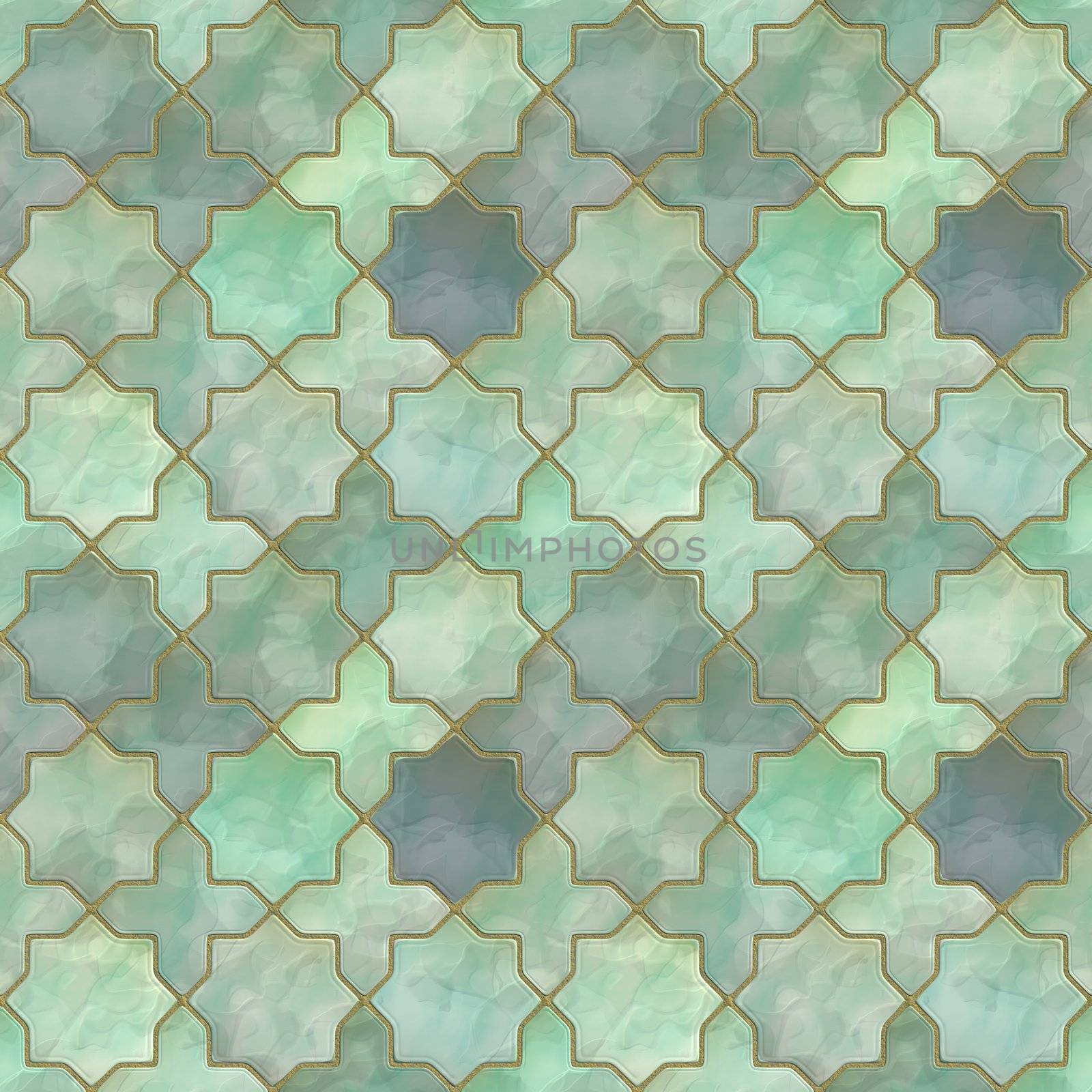 Facade of the building blocks of clay-like eight-pointed star
