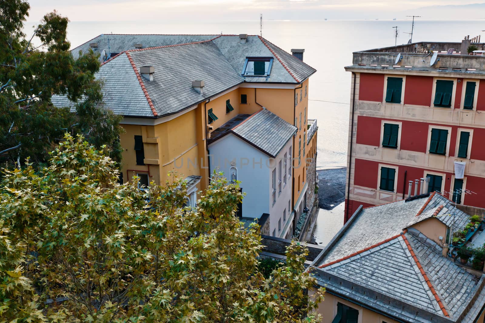 Evening in the Village of Camogli near Genoa, Italy