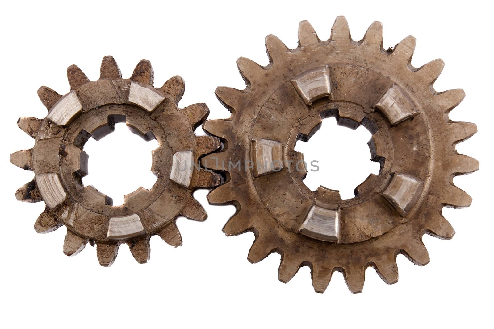 Spare Parts, gears on a white background